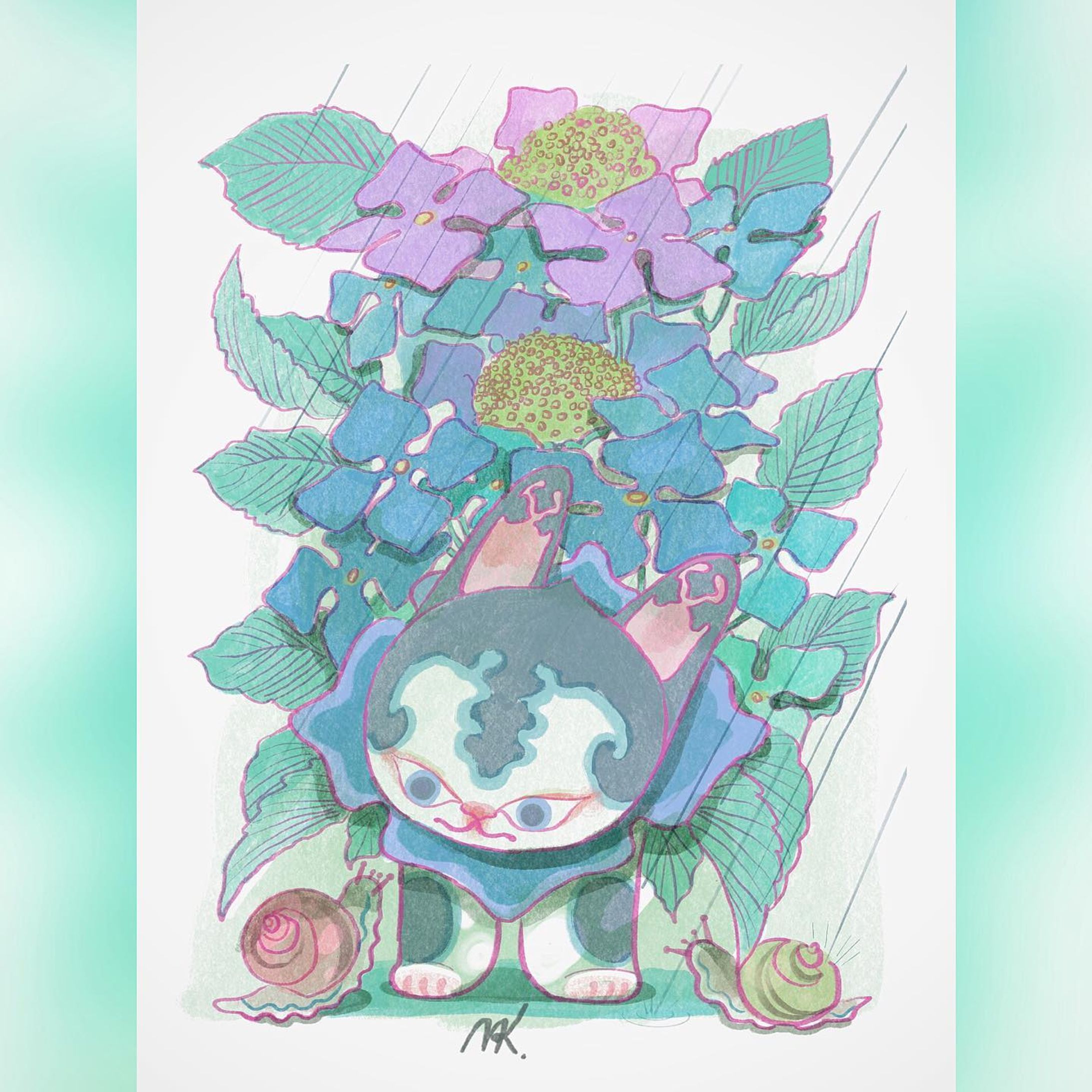 雨子犬☔🐌🌿

 #hydrangea #illustration #art #artwork #drawing #sketch #japaneseart #dog #rain #rainyseason #梅雨-1