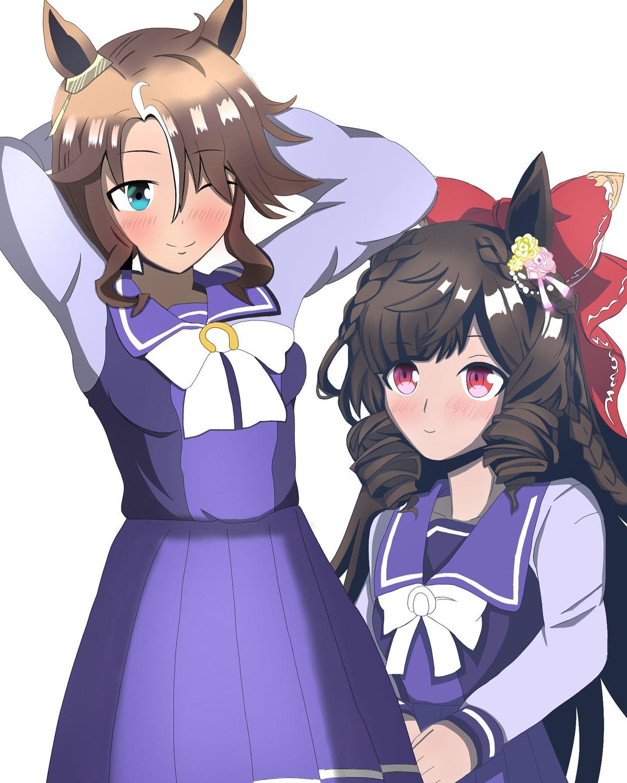 #ウマ娘　#ウマ娘好きと繋がりたい #イラスト
#メジロパーマー　#ダイイチルビー-1