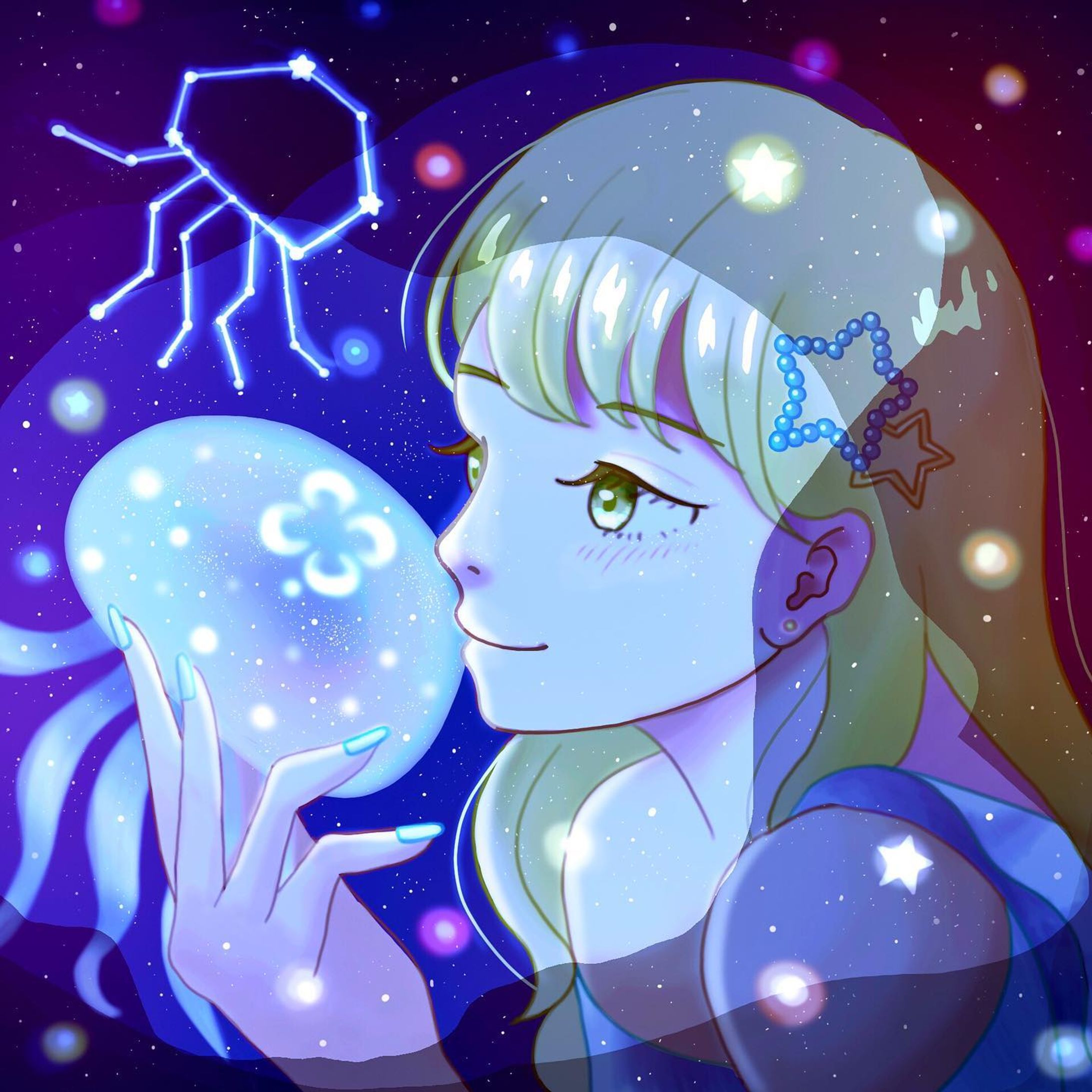 🌟海月座🌟

#真夜中展示会2
#真夜中展示会　
#くらげ #星 #星座

#イラスト #イラストレーション #イラストレーター #絵 #illustgram #illustration #illust #イラスト好きな人と繋がりたい #イラストグラム #軽美術部 #軽美術部のみんなでフォローし合おう #絵描きさんと繋がりたい #絵柄が好みって人にフォローされたい #irodoricampus #anipiccom #anipraillustration #kurita_irasuto #cmykギャラリー #cocogallarycoco #일러스트-1