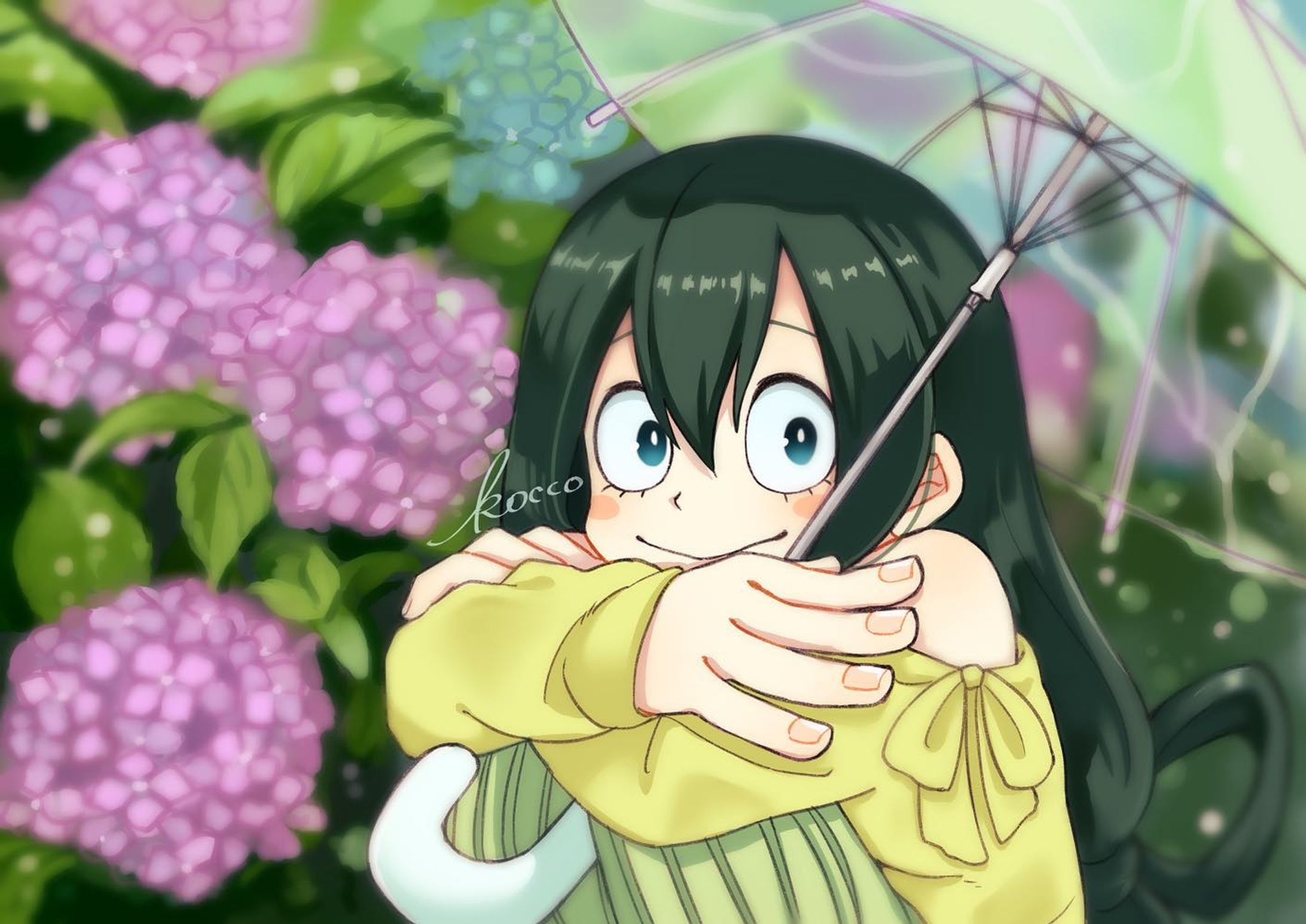 蛙吹梅雨ちゃん🐸☔️

#イラスト #ファンアート #蛙吹梅雨 #僕のヒーローアカデミア #紫陽花 #依頼受付中 #illustration #illustrationartists #fanart #myheroacademia #mha-1