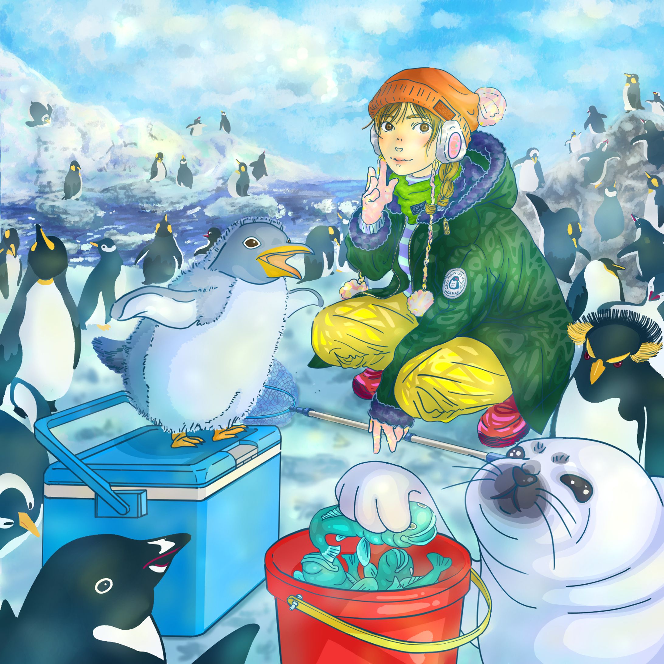 She wants to catch penguins-1