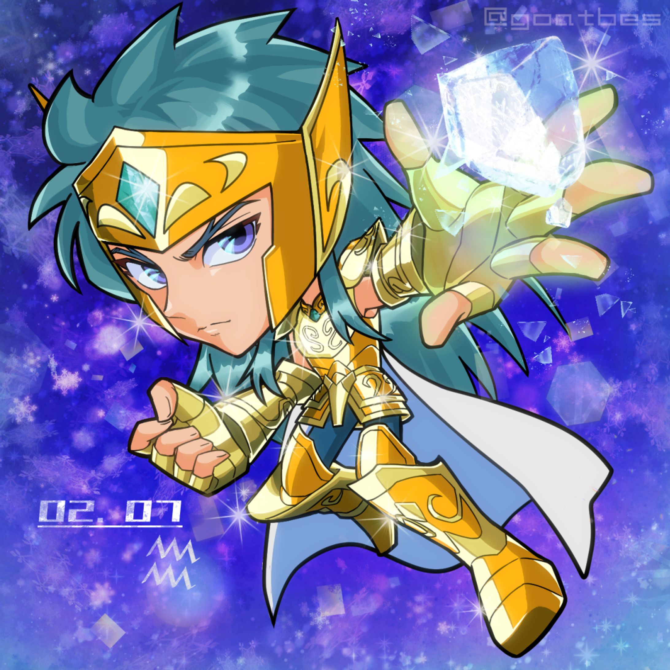 ファンアート　聖闘士星矢　水瓶座カミュ-1