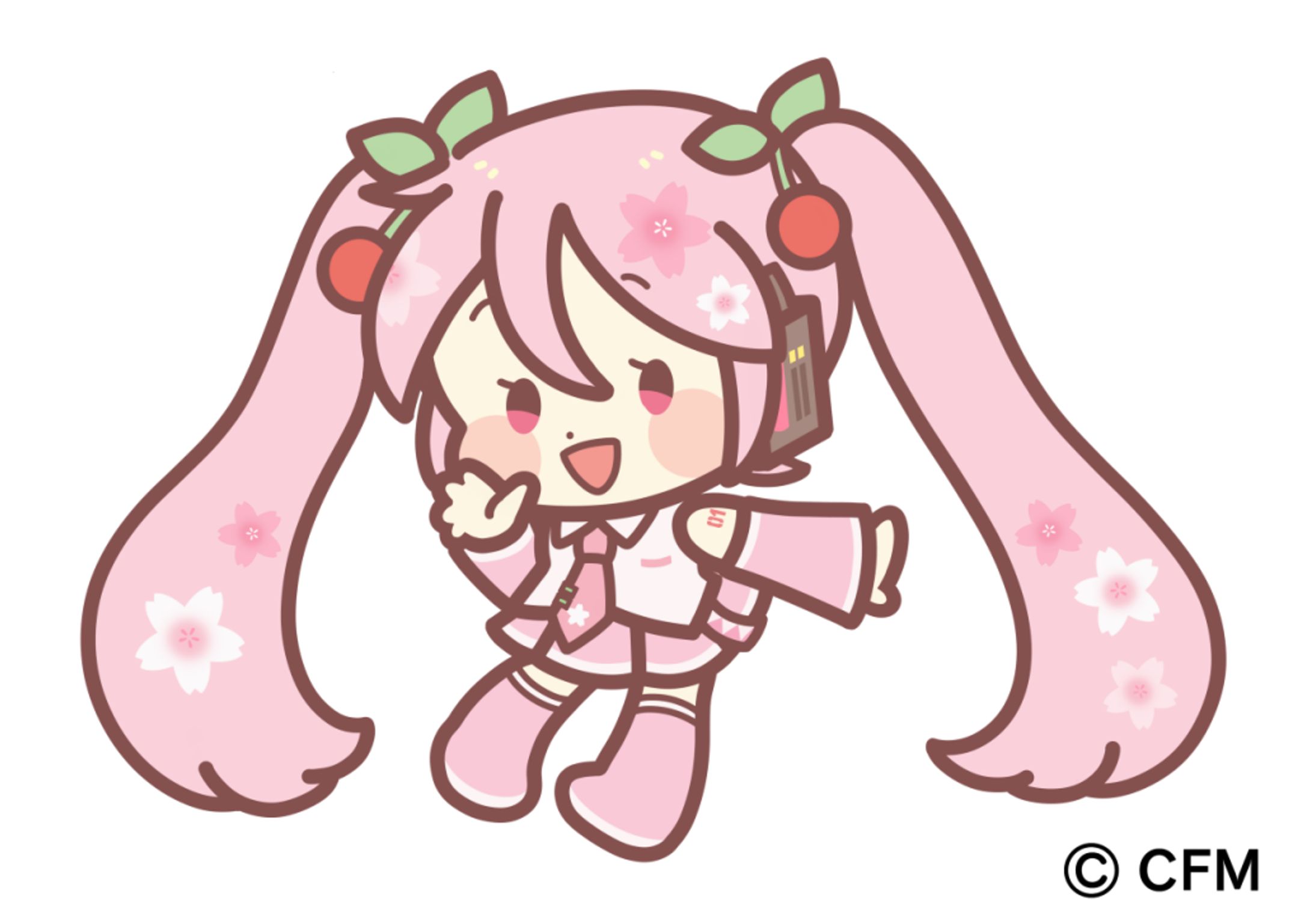 雪ミクスカイタウン　2019春グッズイラスト-1