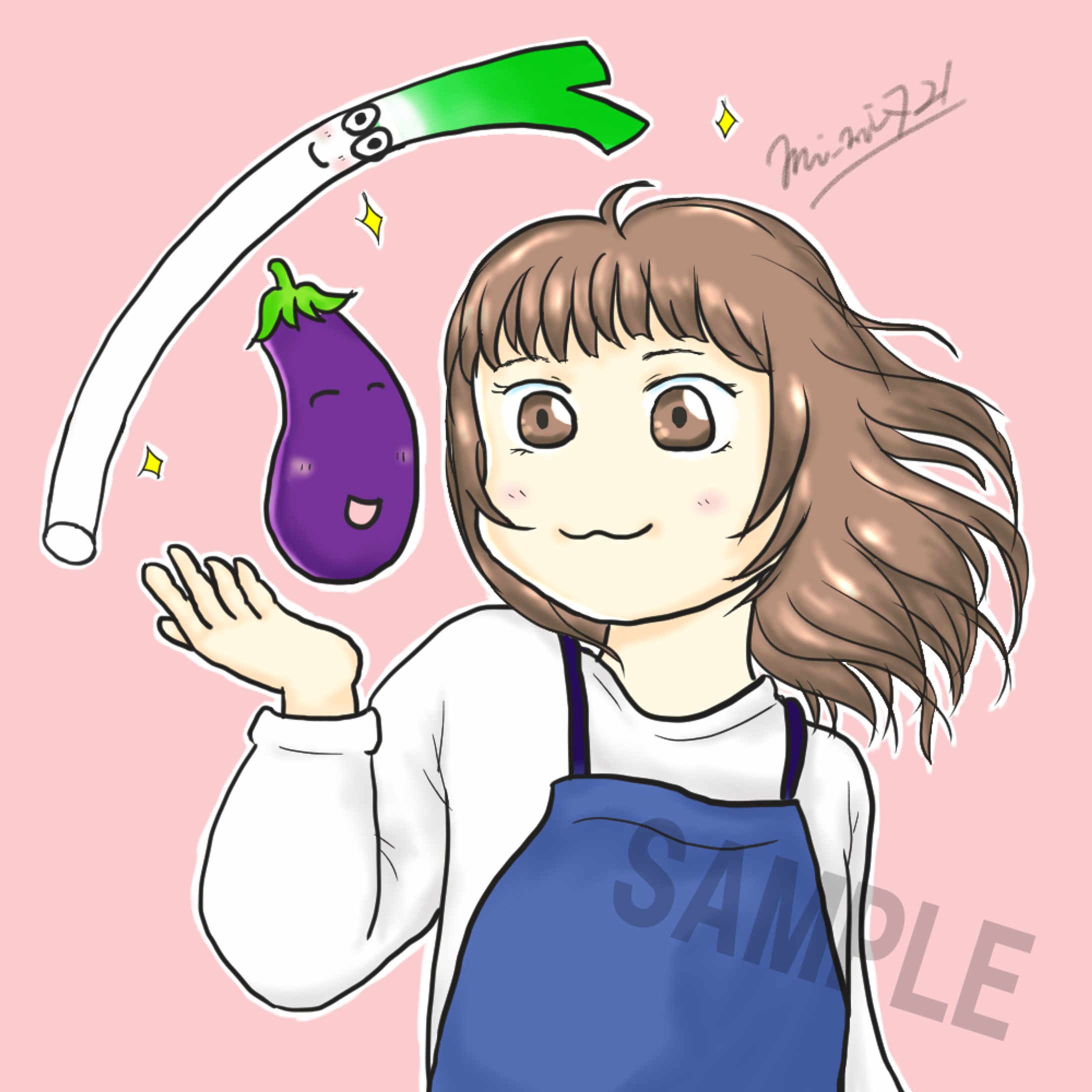 【ご依頼実績】野菜は友達（SNSアイコン）-1