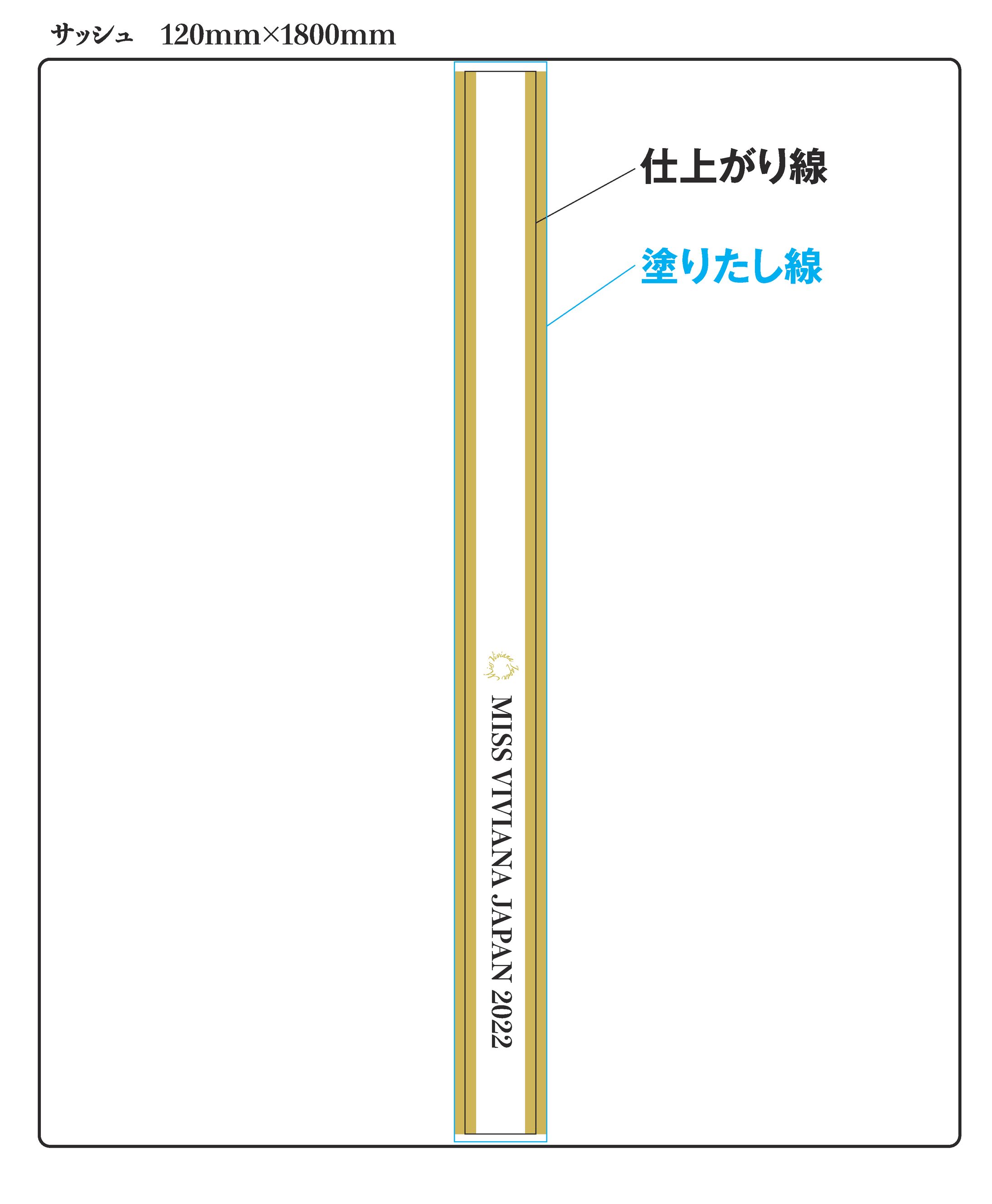 ミスコンテスト「VIVIANA JAPAN」サッシュ-1