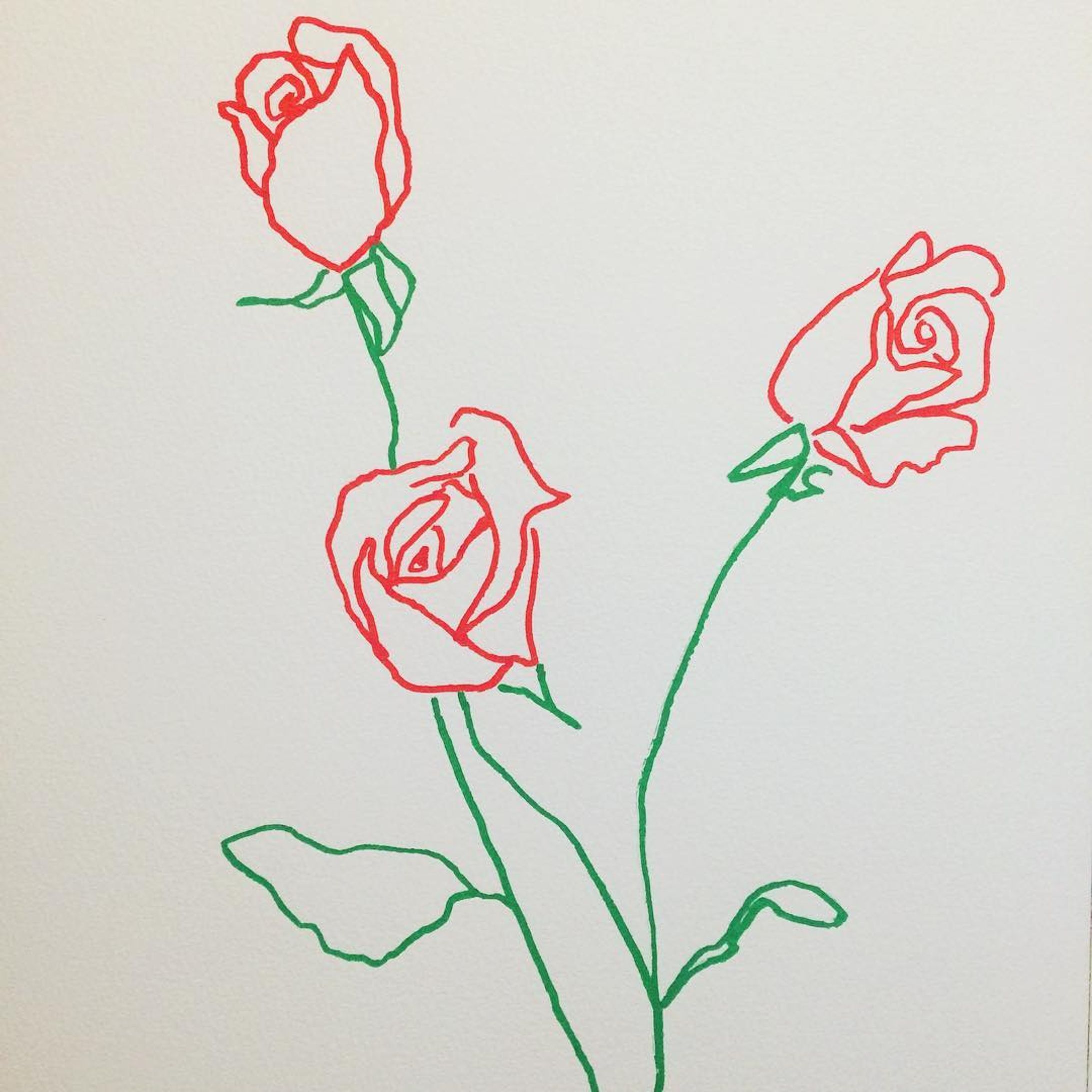 #remembrance #rose #spring #flower #flowers #illustration #illustrator #red #rouge #art #バラ #花 #イラスト #暮らし #春 #花屋 #アート #posca #ポスカ-1