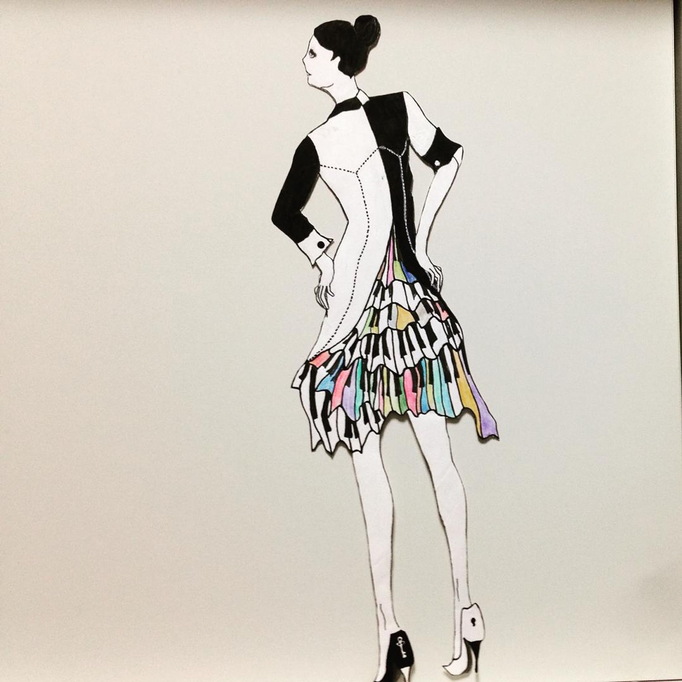 #illustration #art #piano #instrument #book #design #woman #girl #fashion #mode #kinfolk #paris #japan #magazine #ginza #lofficiel #uk #elle #vogue #idmagazine #アート #イラスト#挿画 #ファッション #雑誌 #イラストレーター #ピアノ #デザイン-1