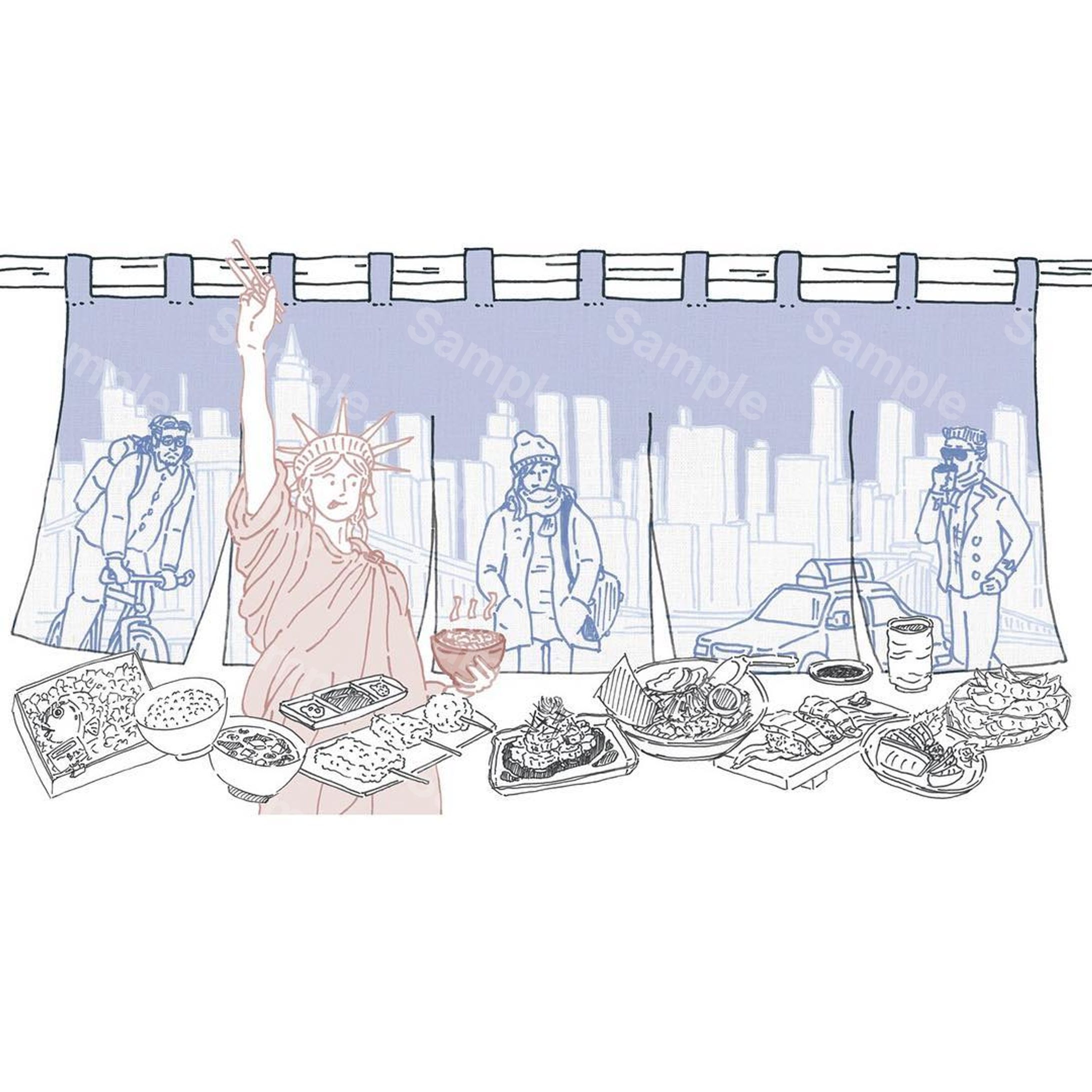 dancyu　エッセイ　イラスト-1