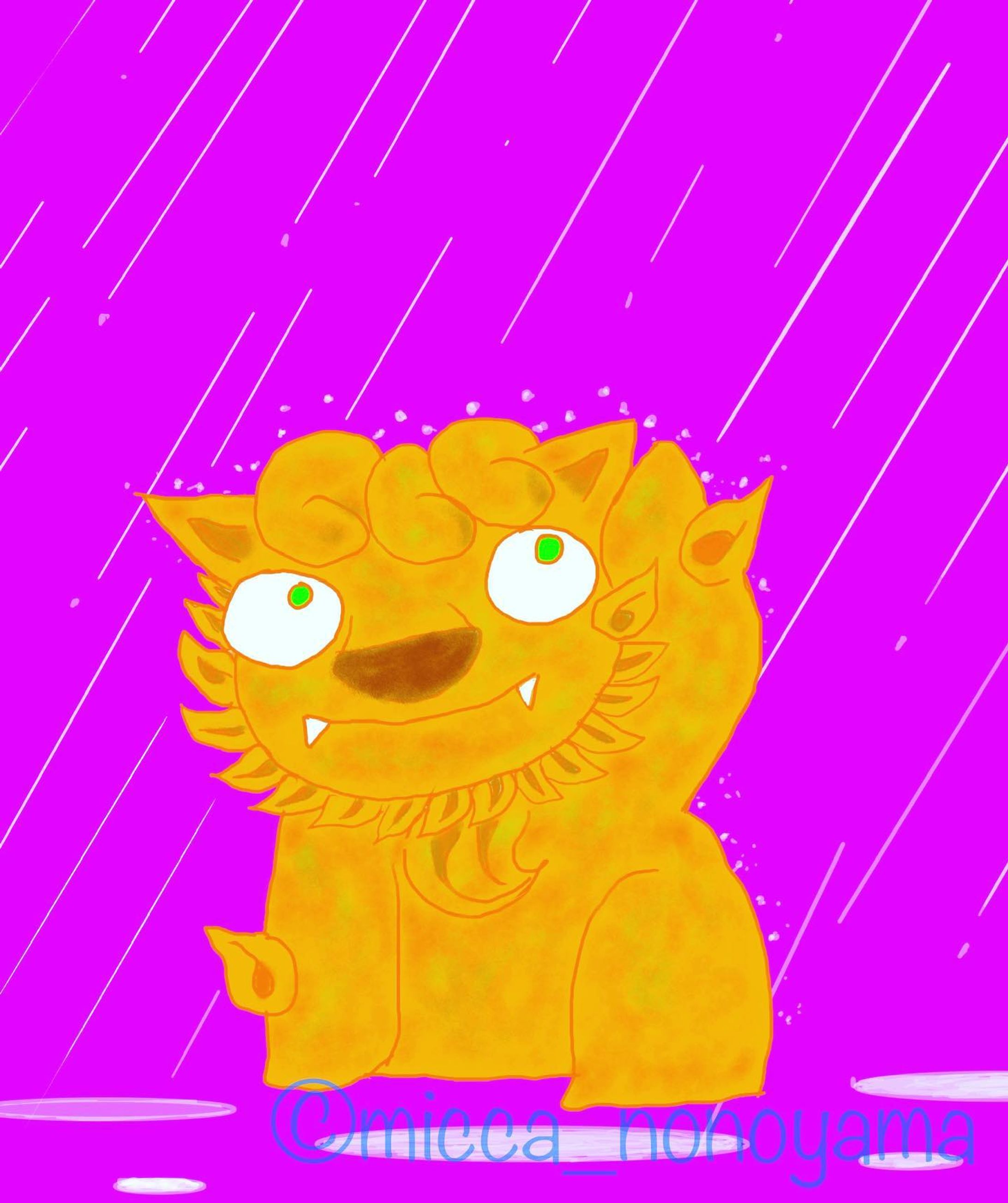 雨の日☔️
#シーサー #沖縄 #雨 #イラスト #絵本 #illustration #rain #childrensbooks #cute #lovely #art #kawaii #okinawa #japan-1