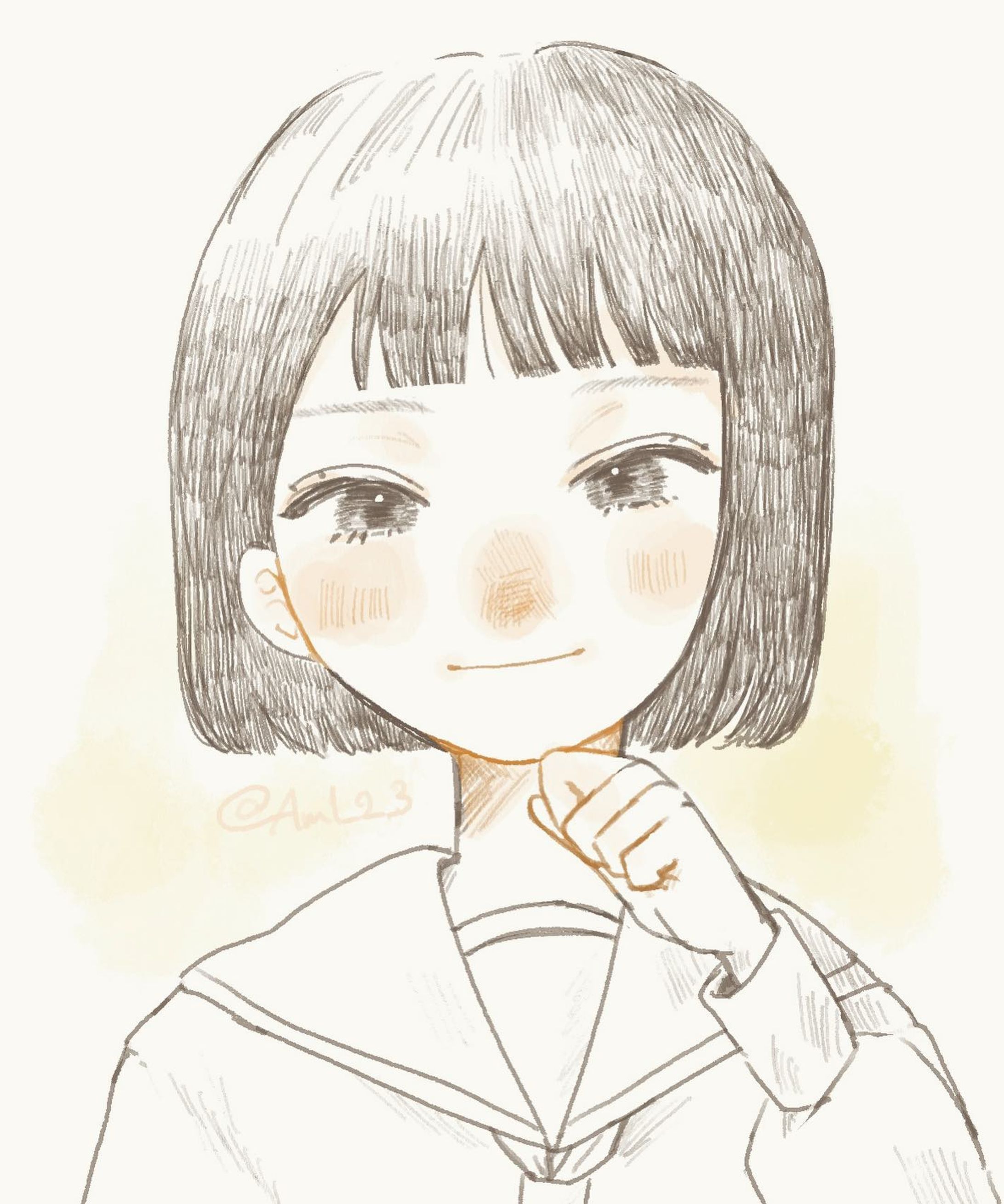 #イラスト  #illustration  #drawing  #女の子-1
