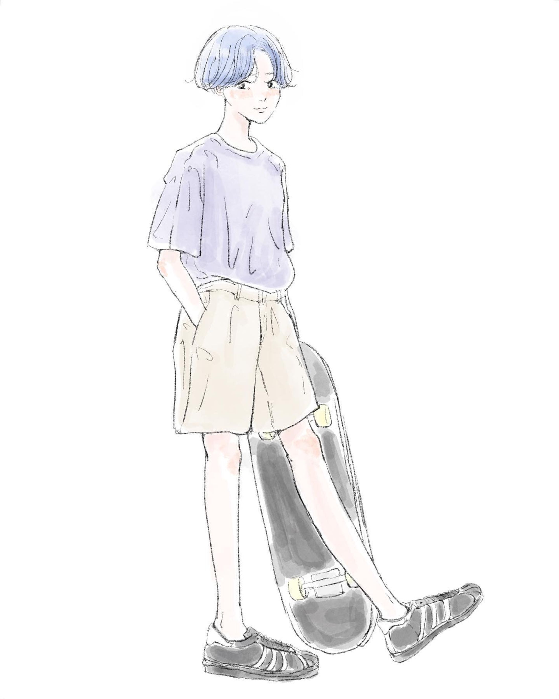 息抜きイラスト🛹

オリンピックかっこよかったなぁ。

スケボーほとんどやったことないのですが、オリンピック選手達がかっこよすぎて、自分も少しでも乗れたら楽しいだろうなって、ワクワクしながら試合観てました。
そういえば、子供の頃、ローラースケートかキックボードかスケボーで小学校まで行くのが夢だったな😂色々なアニメに影響されたのでしょう。
ローラースケートとキックボードは子供の頃やってたからスケボーに悔い残ってるのかも。やらなかった後悔って残りますしね🧐-1