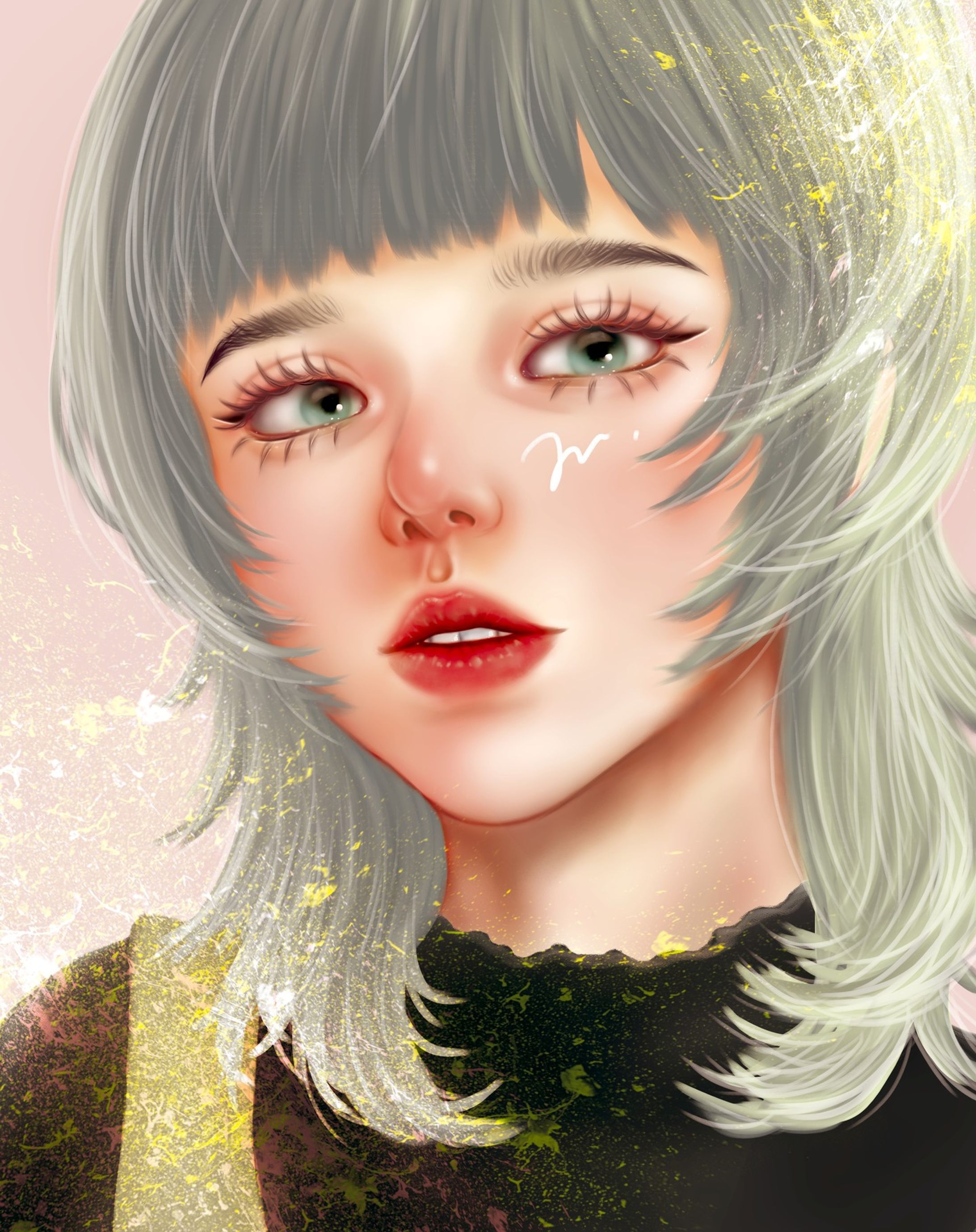 うるふのひと。

#illustration 
#drawing 
#photoshop 
#girl 
#art 
#mullet 
#イラスト 
#お絵描き 
#ウルフカット 
#サブカル女子-1