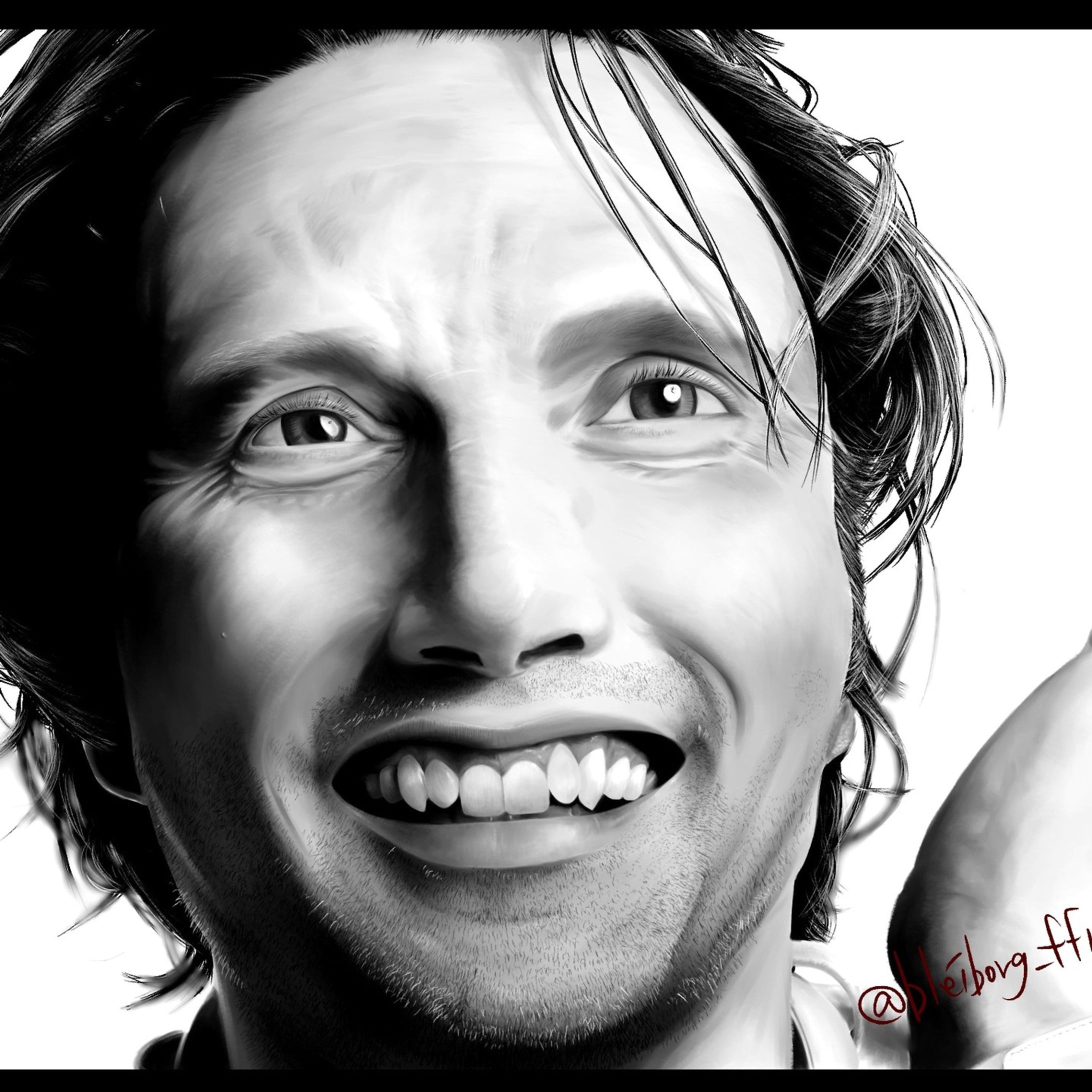 元写真の笑顔に惹かれて描きました😊

#drawing #illustration #madsmikkelsen #clipstudiopaint-1