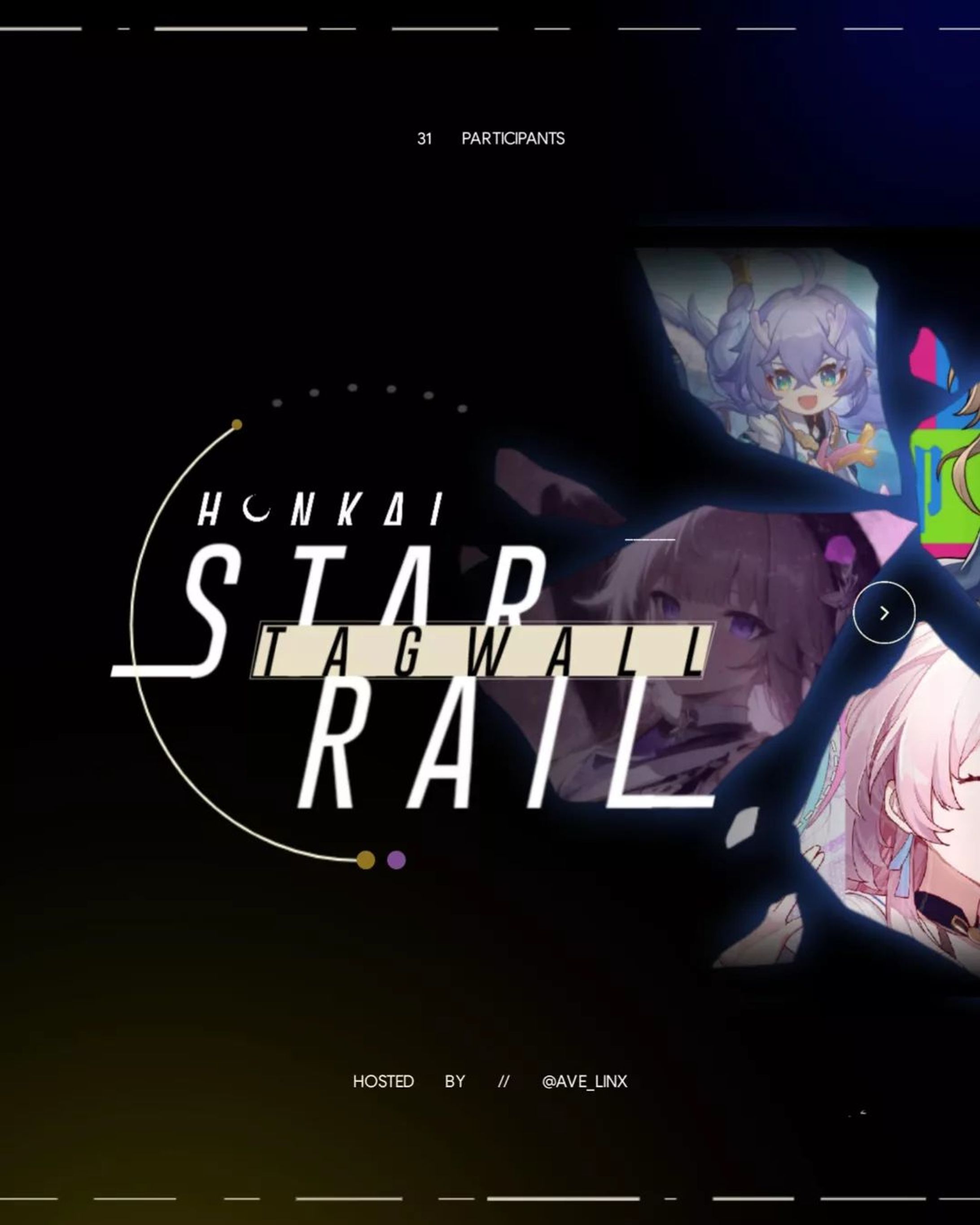 𝐇𝐎𝐍𝐊𝐀𝐈 𝐒𝐓𝐀𝐑 𝐑𝐀𝐈𝐋 𝐓𝐀𝐆𝐖𝐀𝐋𝐋
𝙝𝙤𝙨𝙩𝙚𝙙 𝙗𝙮.  @ave_linx
design by @miharueii
-
31 partisipants
1. @ave_linx
2.  @ichiko_umami
3. @9chloe_
4. @nearzeusz
5. @Linnusky
6. @Kazehitomii
7. @velgxx
8. @monizaiku
9. anky.ln 
10. @_maryoh.iyah
11. @saka.edit
12. @ressmistyy
13. @eila_arc 
14. lvkanae 
15.  @skm.ryuzaa_
16.  @4ndime
17. @alchemz_
18.  @chiisa.na
19.  @erhamble_humble
20.  @whyuu.h_ 
21. @kadalhibernasi_ 
22. ryou1457 
23. @vox_amd 
24. @zen_kazura 
25 @ez_qiell
@anxiety.re 
27. @m_ilham_z 
28. @miharueii 
29. @dabsyourbae 
30. airandella
31. @hamster_fchwpo
-
See you in the next tagwall..~
-
#gfx #anime #animewallpaper #animegfx #animepixellab #pixellab #animeedits #tagwall #gfxtagwall-1