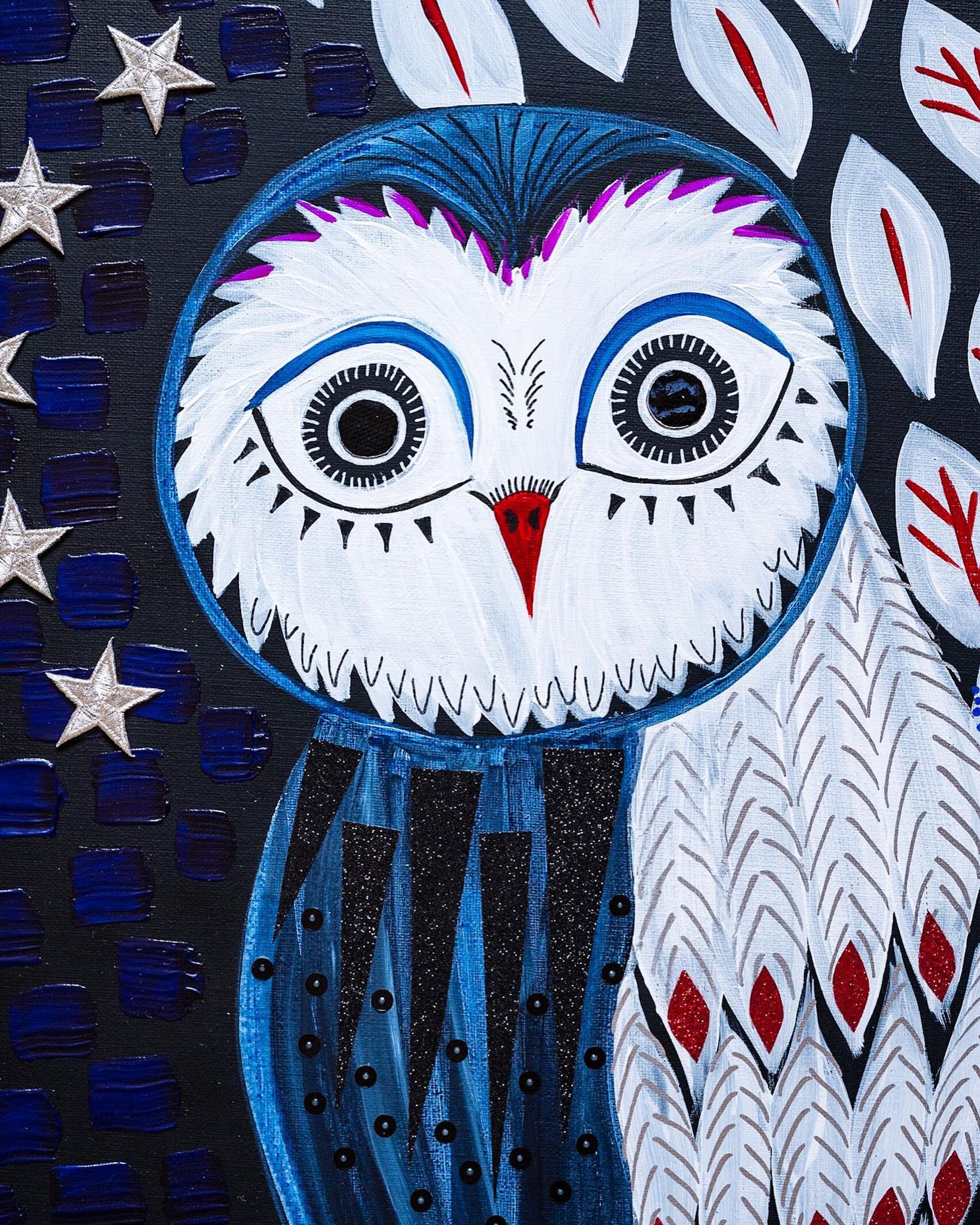 「Darkling owl」M15
2023

#大沢愛 #manaosawa #artcontemporain #modernart #artcollector #artgallery #acrylicpainting #painting  #collageartwork #illustration #artstagram #artlovers #visualart #contemporaryart #colorful  #mixedmedia #ミクストメディア #绘画 #当代艺术 #現代アート #현대예술 #アートコレクター#naiveart #selftaughtartist #womanartists #フクロウ #owl #primitive #animalart-1