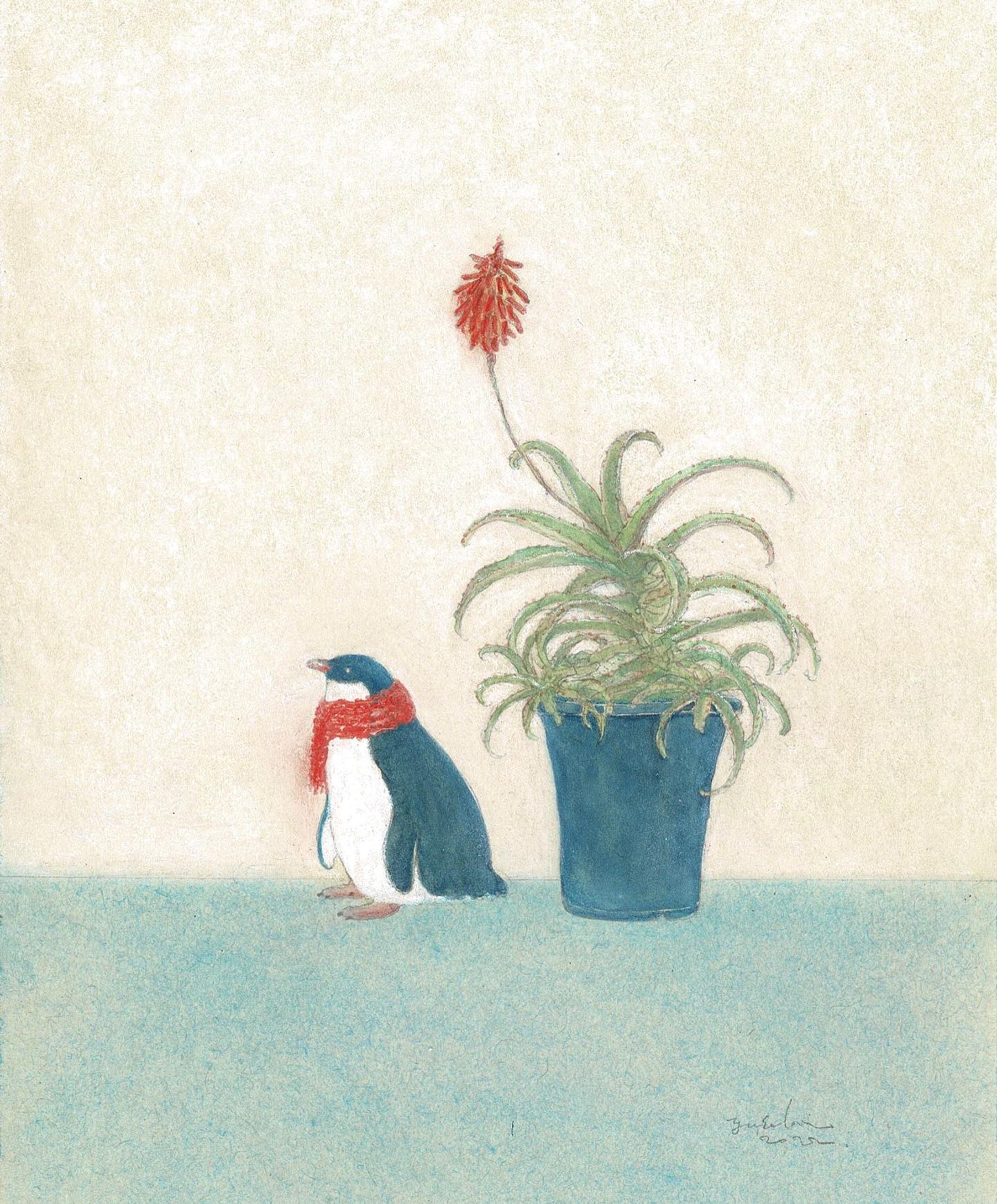 冬の華。

#イラスト #ペンギン 
#drawing #illustration 
#watercolor #art #pastel
#artwork #instaart #paint
#pengwin #sweets-1