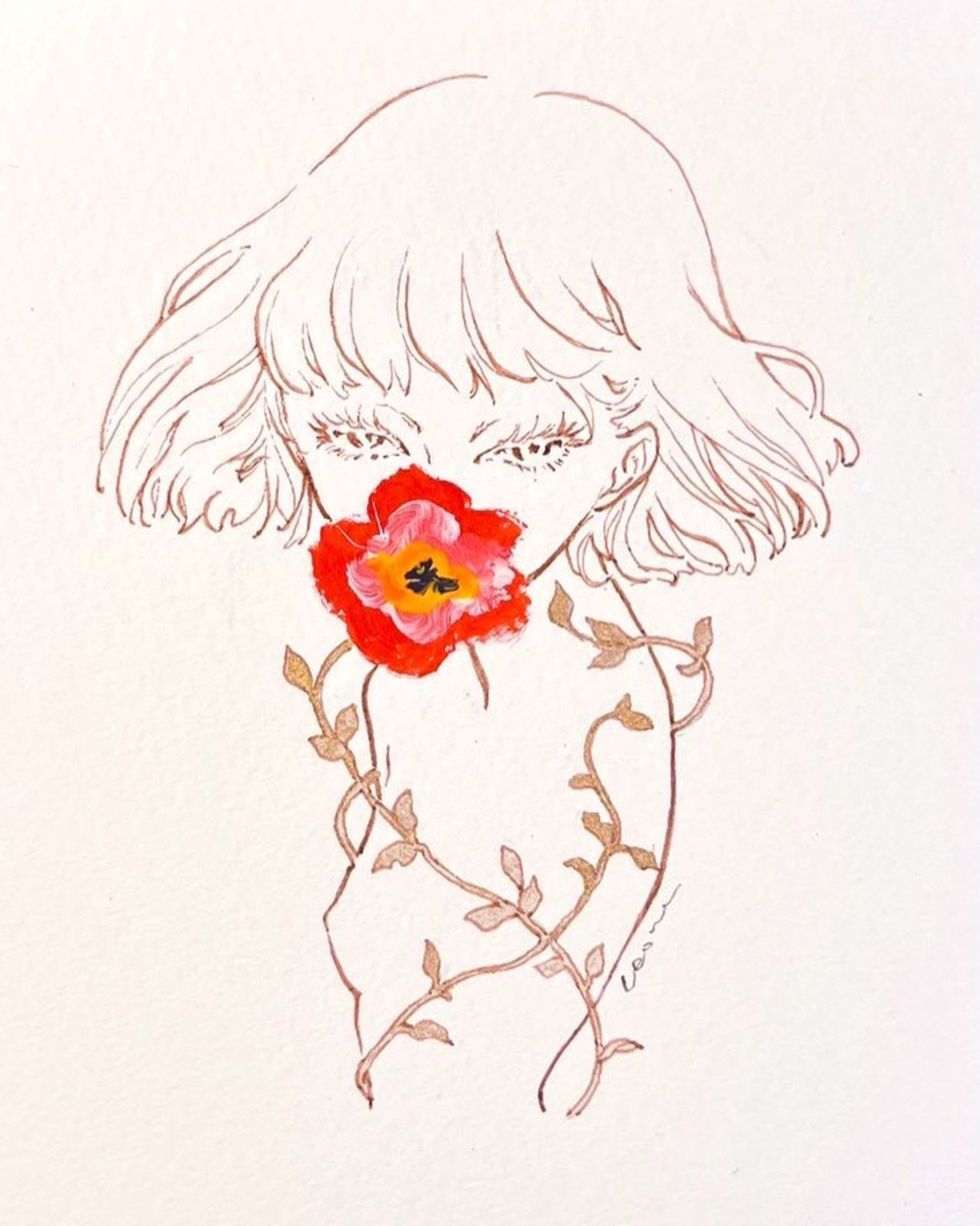 ⚘お花あむあむ

子どもの頃は花の蜜をよく吸ったもんです

アクリル絵具と顔彩で

#illustration #girl #design #illustagram #doodle #illustrations #paint #painting #drawing #mydrawing 
#instaart #art #artgram #artwork  #絵画 #アート #illustrationgram  #girilustration #イラストグラム #ドローイング #落書き #女の子イラスト #artlover🎨 #LEONA #미술 #귀여운 #插图 #艺术 #illustrazione-1