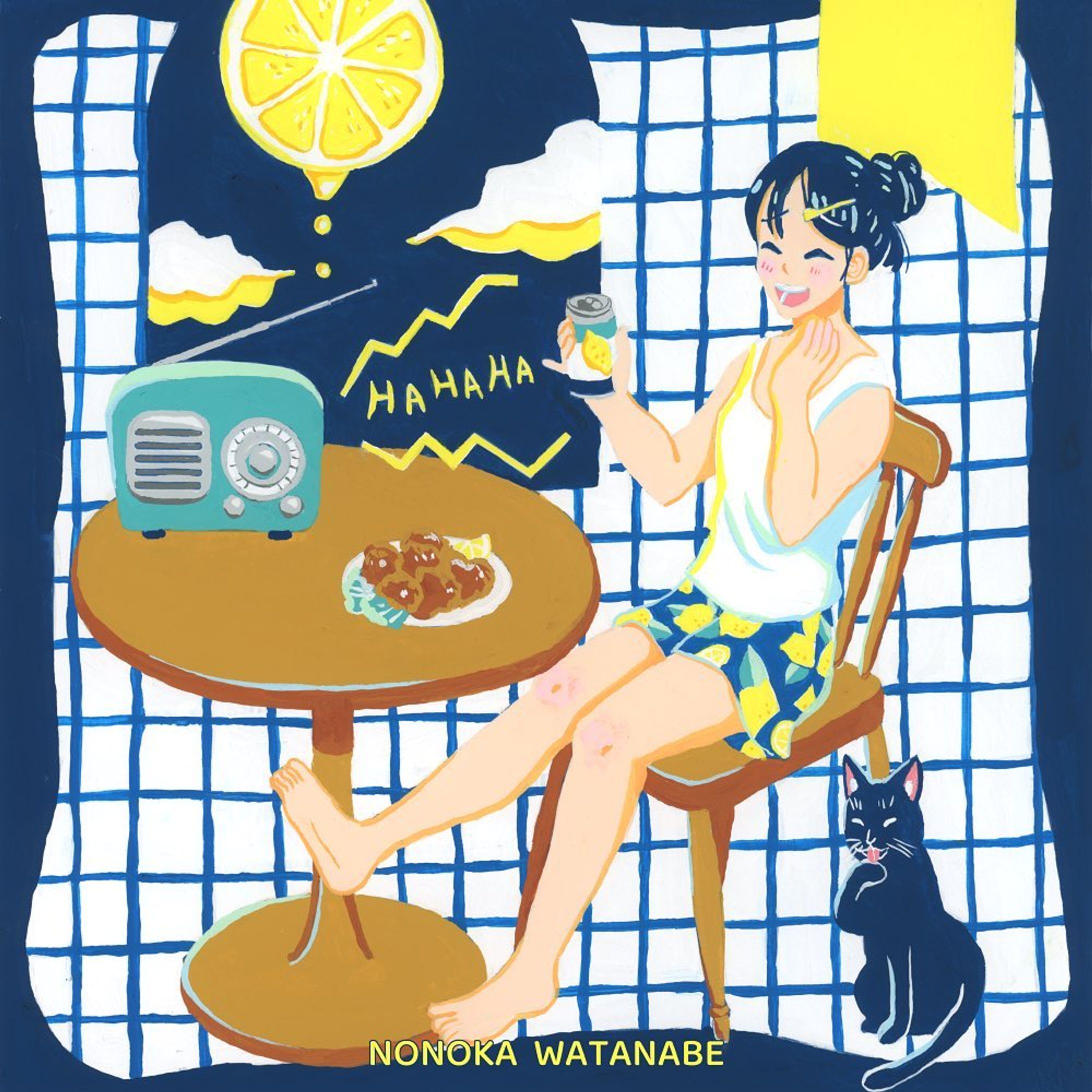 🍋ビタースウィート・ナイト🐈‍⬛

完成日：2023/7/25
制作期間：6日間
サイズ：200×200mm
画材：アクリルガッシュ(ターナー色彩)、インクジェットプリント、CLIP STUDIO PAINT/maruman画用紙

・
・
・

 #イラスト  #イラストグラム  #イラストレーション  #アクリルガッシュ  #アナログイラスト  #アナログ絵  #ラジオ  #深夜ラジオ  #猫  #🐈‍⬛ #🍋 #レモン #📻 #いらすとぐらむ  #女の子イラスト  #夜  #illustration  #illustgram  #創作イラスト  #originalillustration  #acrylicgouache  #acrylicpainting  #analogillustration  #radio  #lemon  #night  #girlsillustration  #analogart  #catillustration-1