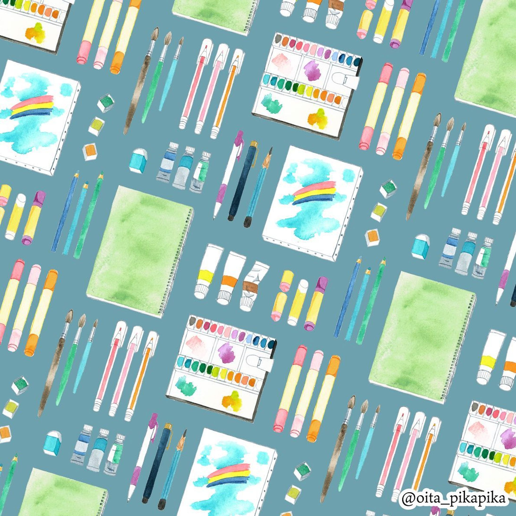 🎨お絵描き柄/art materials pattern🖌

#artmaterials #pattern #patterndesign #artwork #illustration #illustgram #watercolor #watercolorillustration #arttool #画材 #お絵描き #柄 #パターン #イラスト #イラストグラム #いらすとぐらむ #水彩 #透明水彩 #絵 #analogillustration #アナログイラスト-1