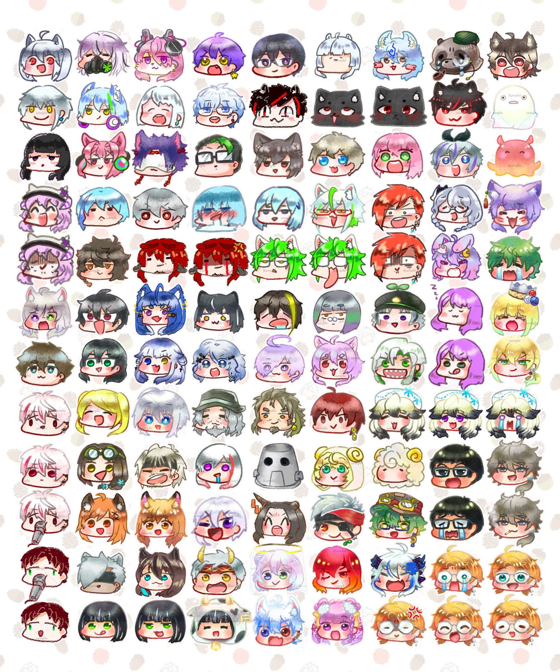 顔だけイラスト(まんじう)-1