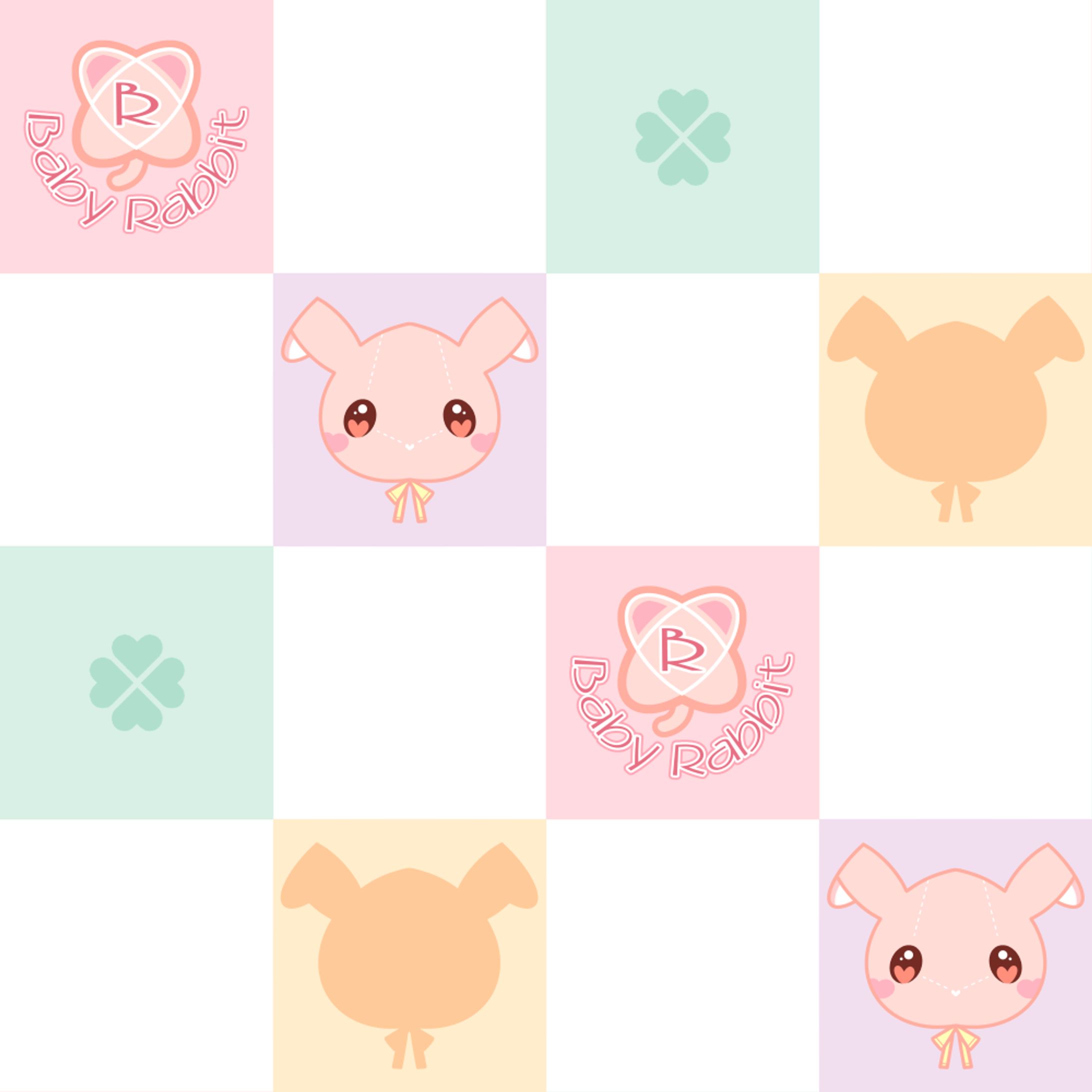 Baby Rabbit カラフルタイル-1