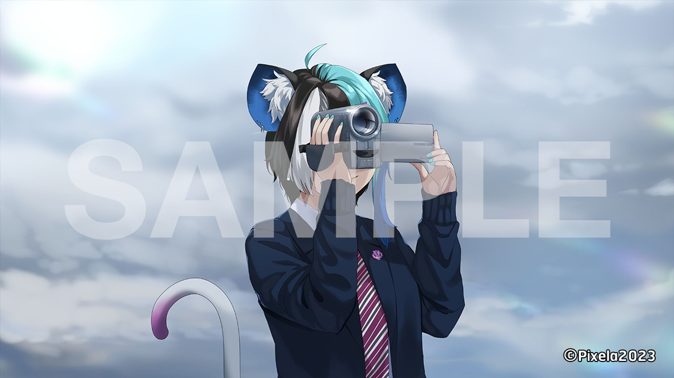Commission illustration "NewJeans (뉴진스) 'Ditto' Guitar ver. Covered by Nezumi Elze"-1