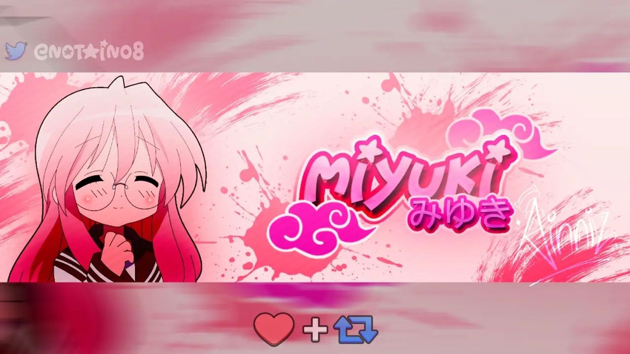"Miyuki Takara" From Lucky Star ! 💫

Likes & Retweets Are Appreciated ! ❤️💜

tags: #GFX #anime #animeheader #FYP #notain08-1