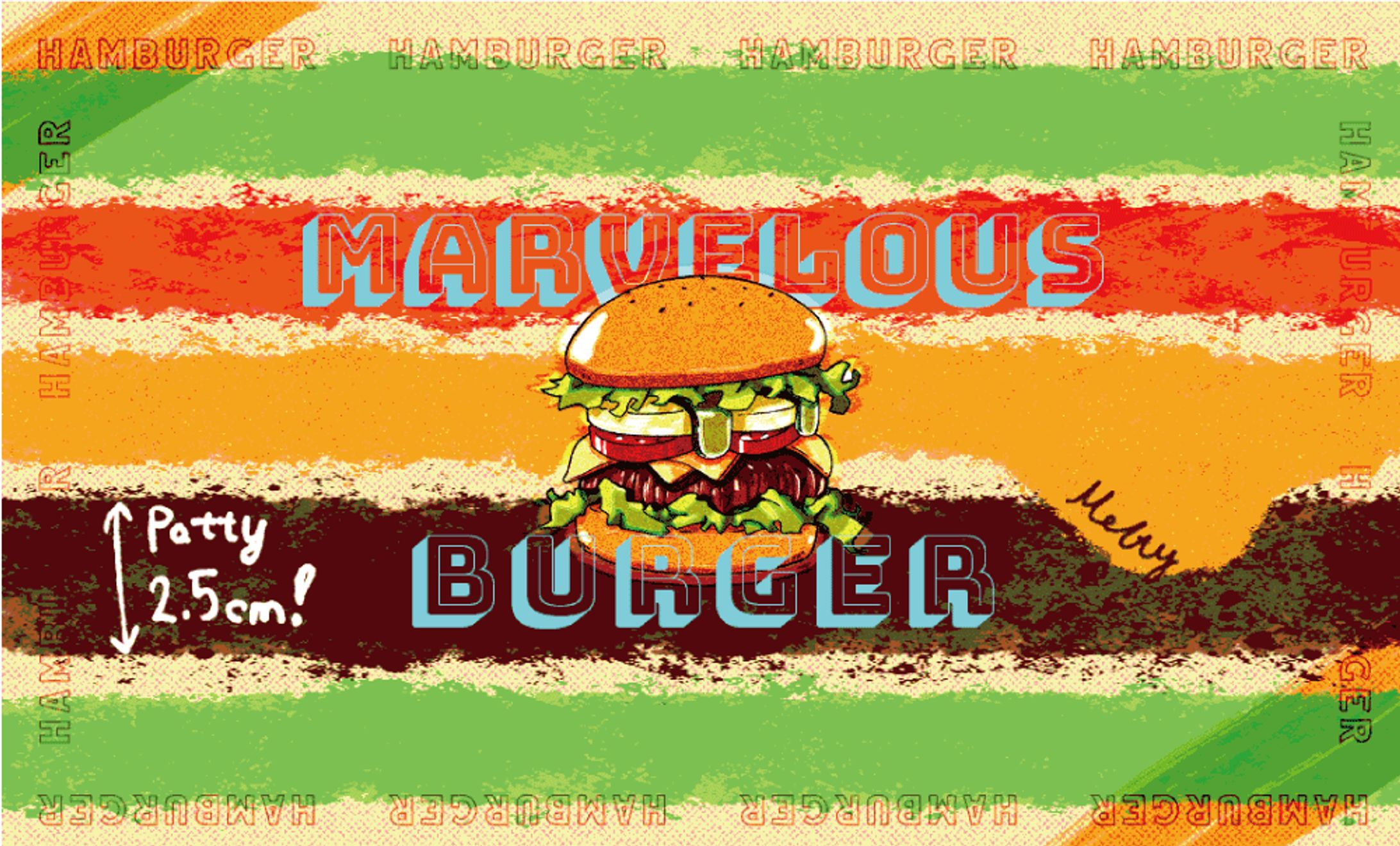 【ショップカード】MARVELOUS BURGER（サンプル）-1