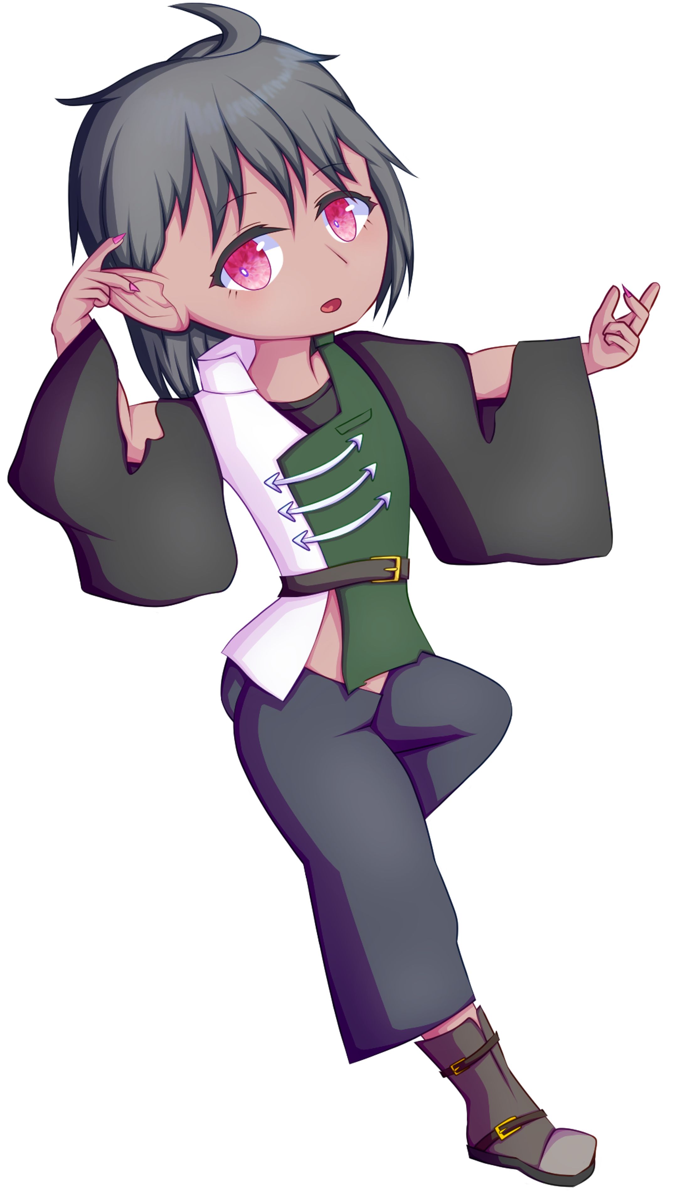 【イラスト】褐色の中性的な子供【SW2.5】-1