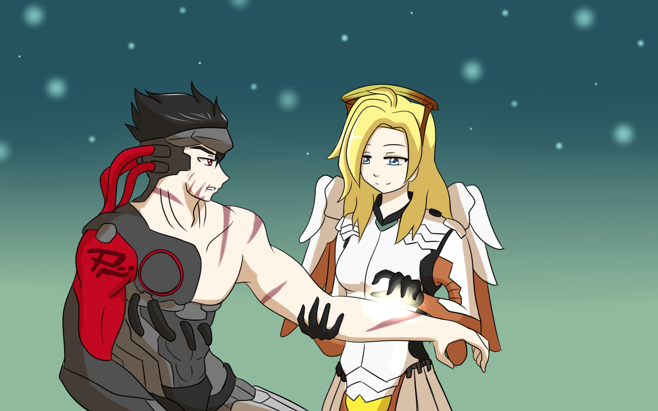 Overwatch - Genji x Mercy-1