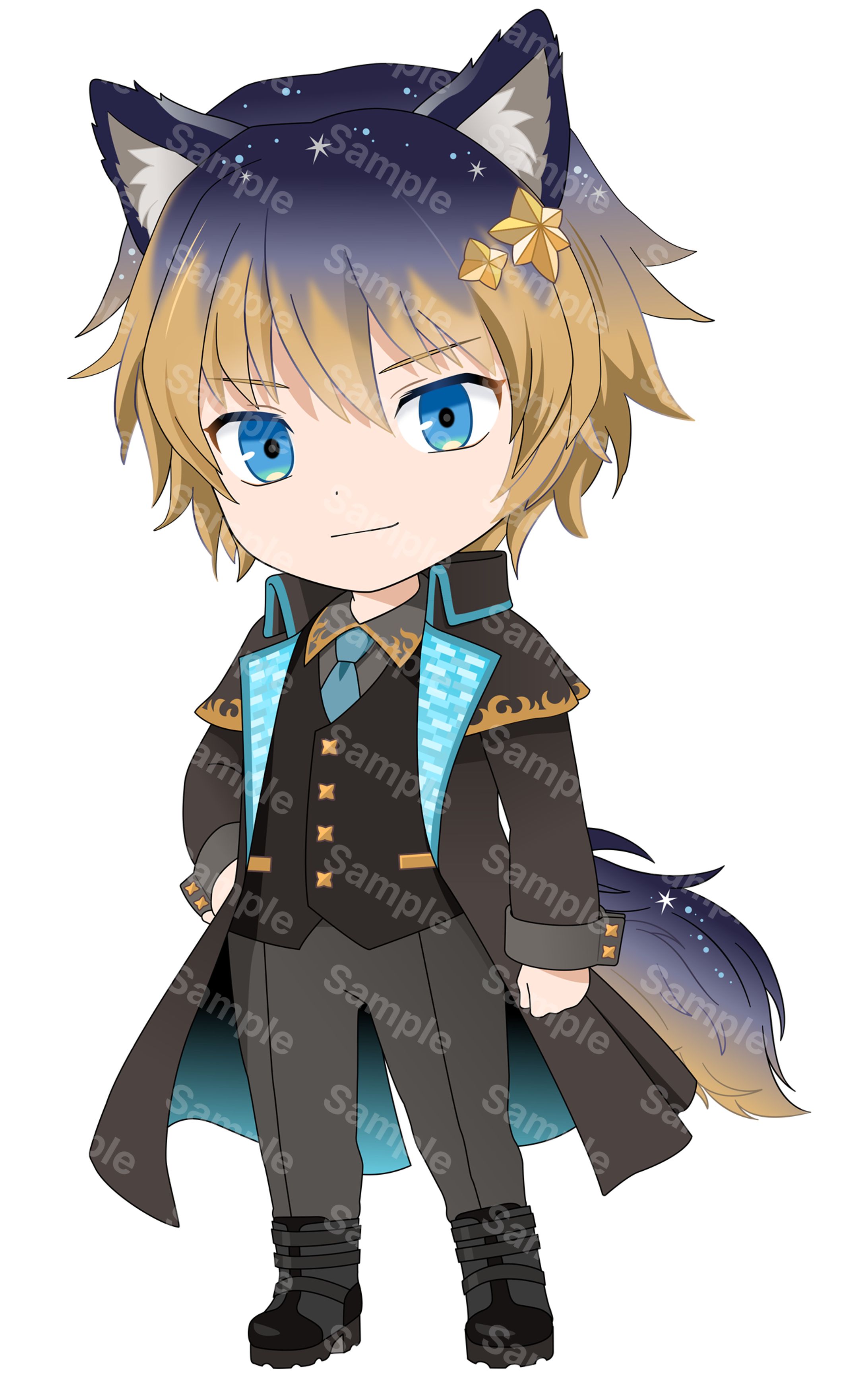 Vtuber様キャラクターデザイン+SDイラスト+配信画面-1