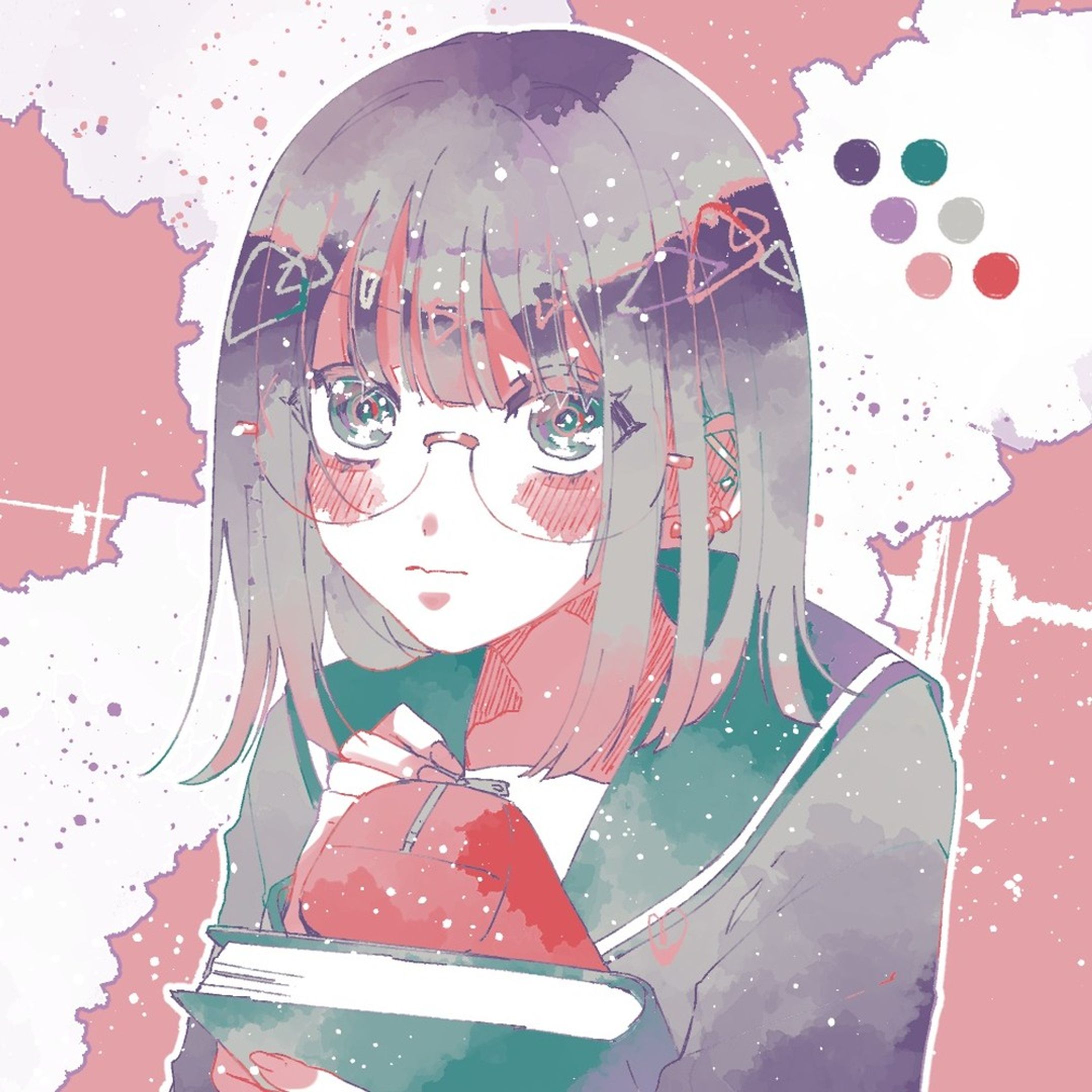 柚唄ソラさん（Twitter：u_taSbr）のカラーパレットをお借りしています。
『16. 気まぐれ恋の音』

#illustration #illustagram #drawing #artwork #art #painting
#イラスト好きな人と繋がりたい #イラスト #いらすとぐらむ #イラストグラム #カラーパレット #赤面-1