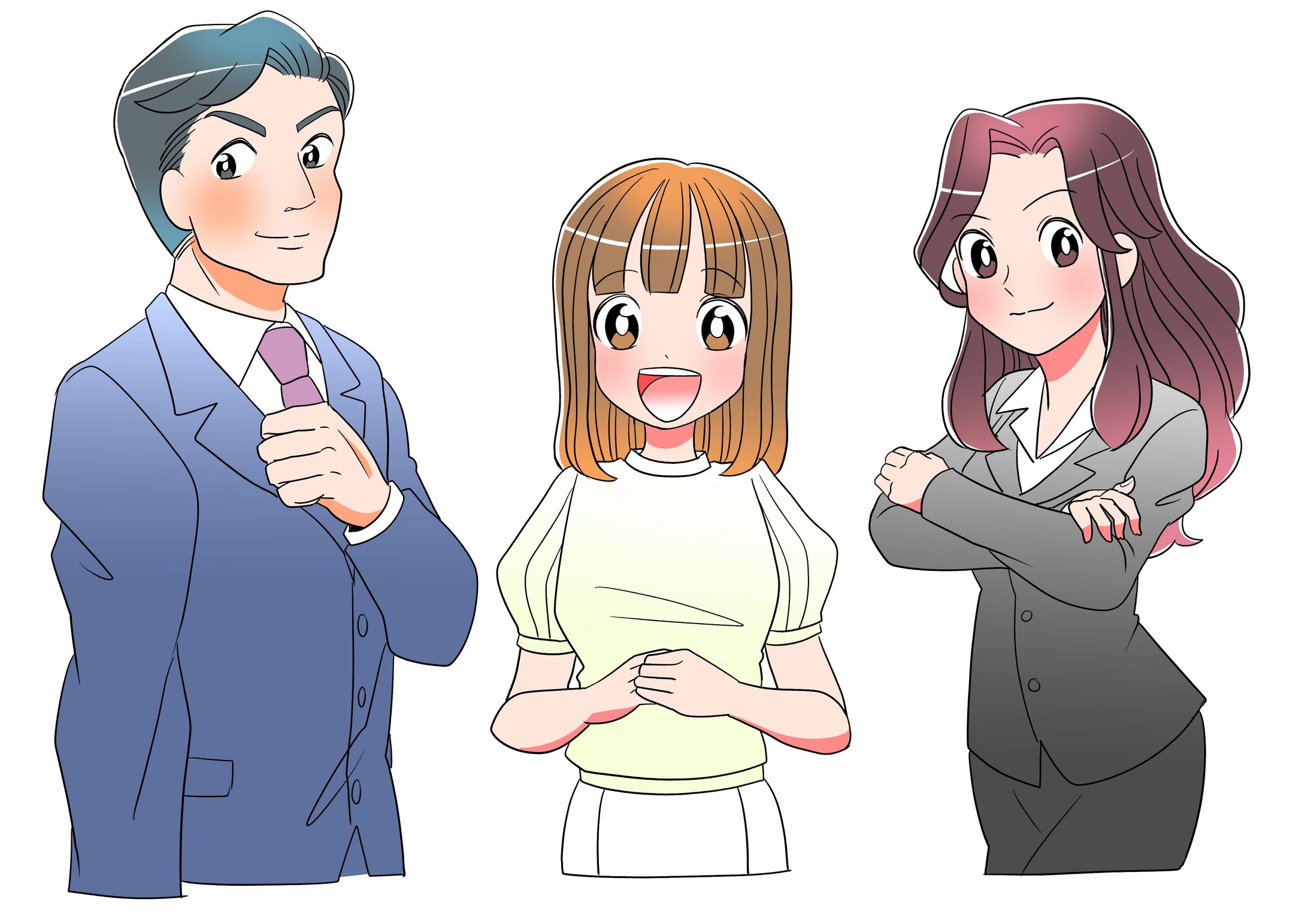オフィス系漫画人物サンプル-1