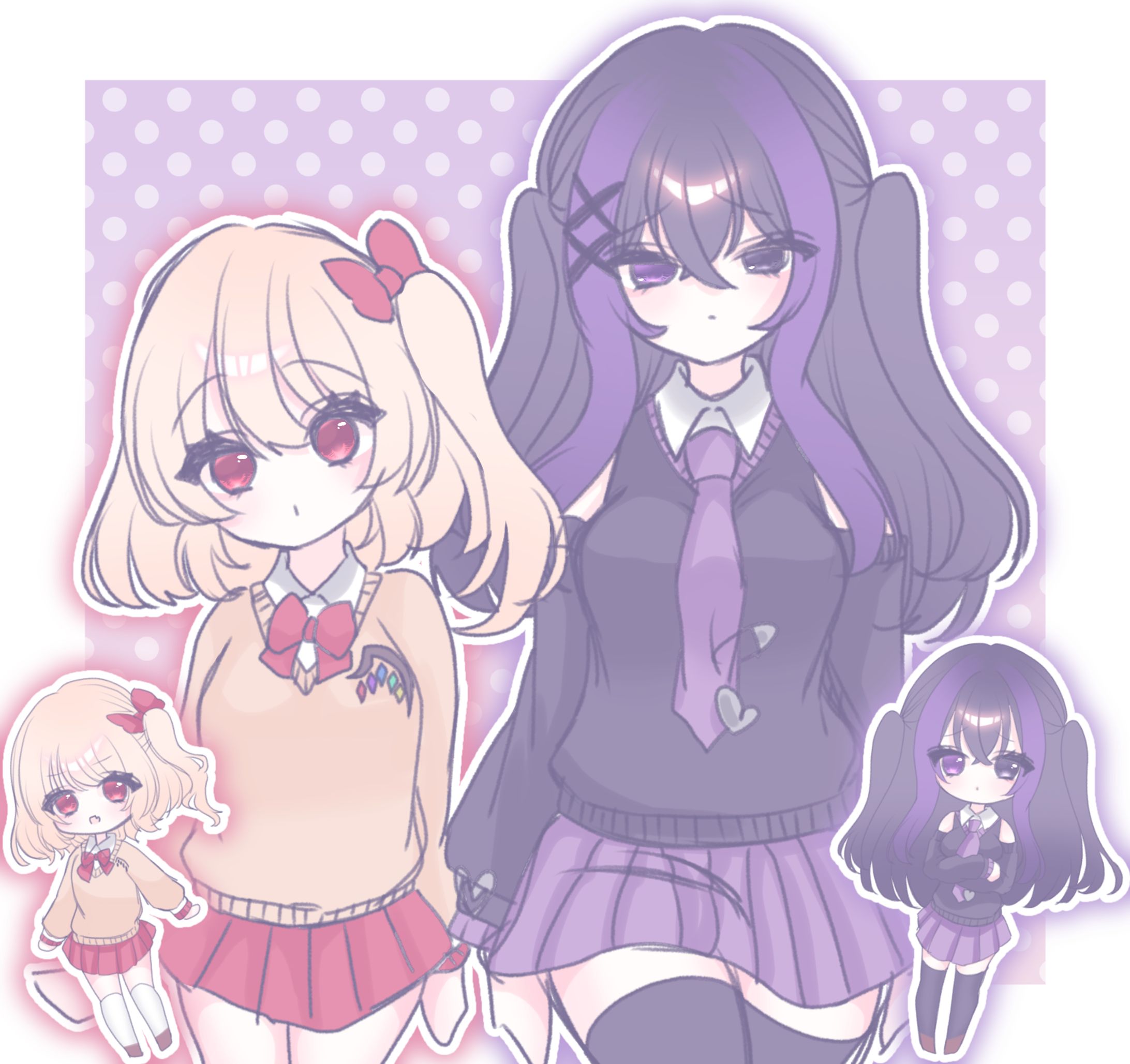 学パロ夢絵(コテキャ人間時)-1