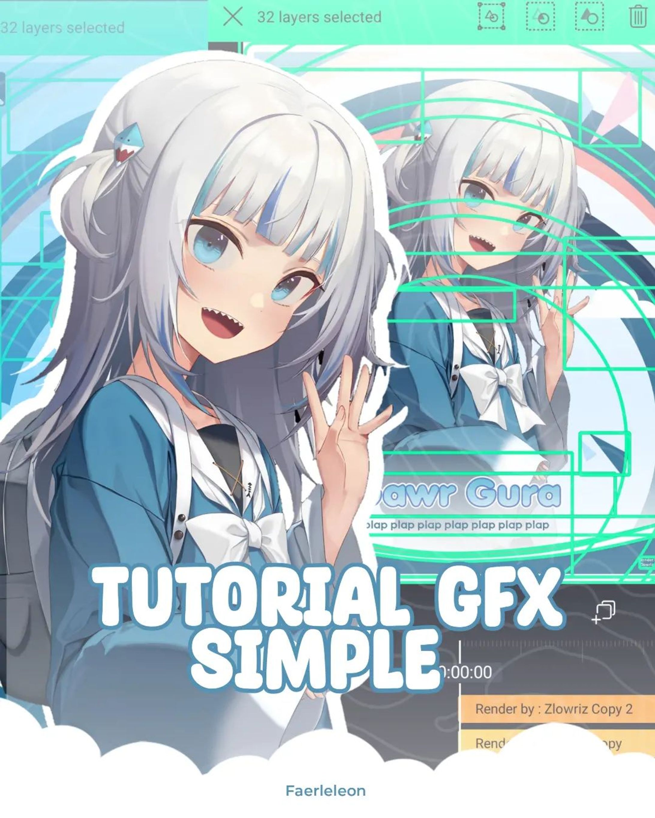 [ Poster ] Tutorial GFX Gawr Gura-1