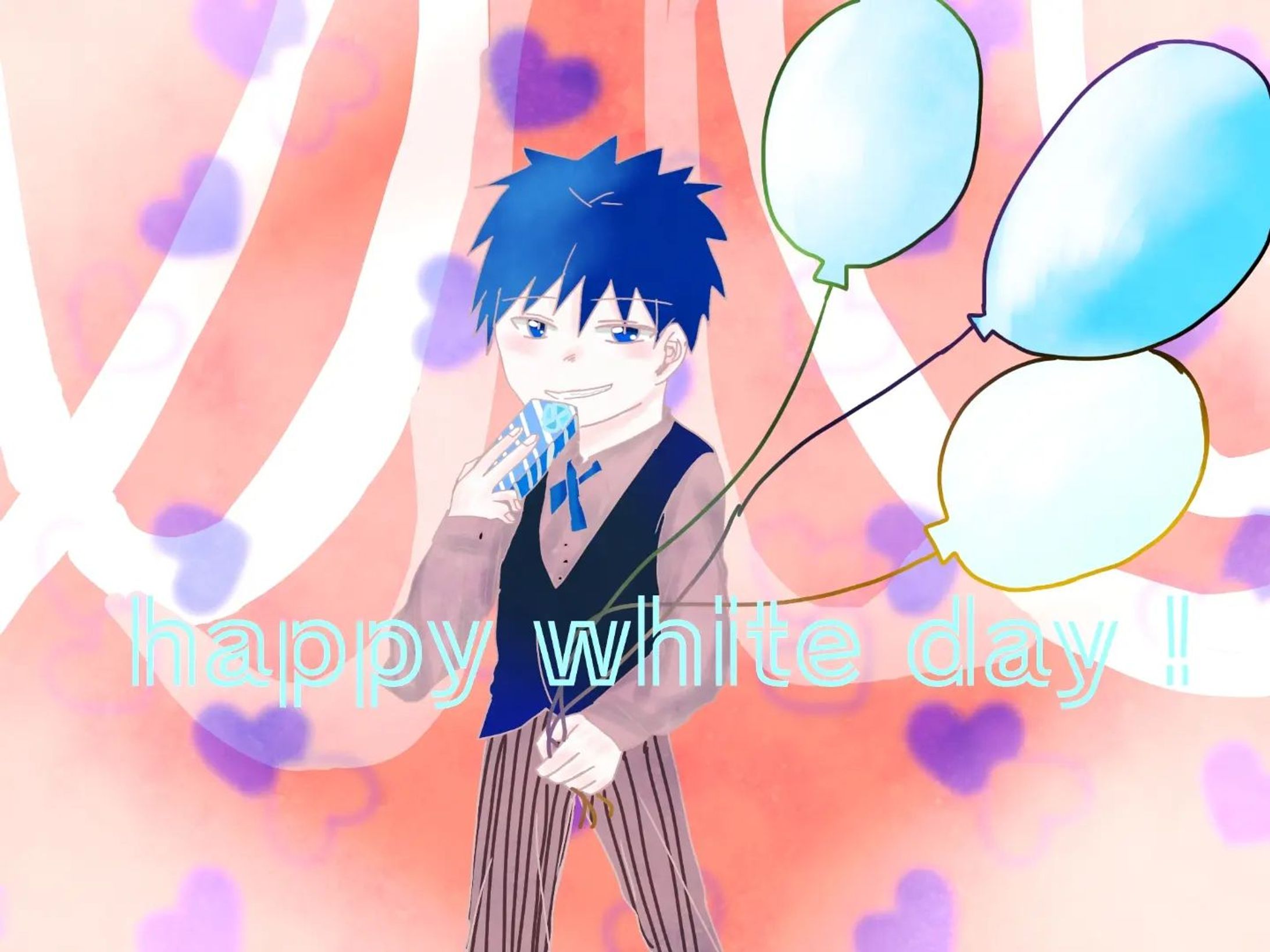 ハッピーホワイトデー！！！！！⁡
⁡⁡⁡
⁡⁡Happy𝑾𝒉𝒊𝒕𝒆 𝑫𝒂𝒚🤍🍫
⁡
⁡ #whiteday2023 ⁡
 #ホワイトデー ⁡
⁡ #ホワイトデーイラスト ⁡
⁡ #illustration  #ハート  #風船  #自創作イラスト  #自創作  #自創作キャラ  #創作男子イラスト-1