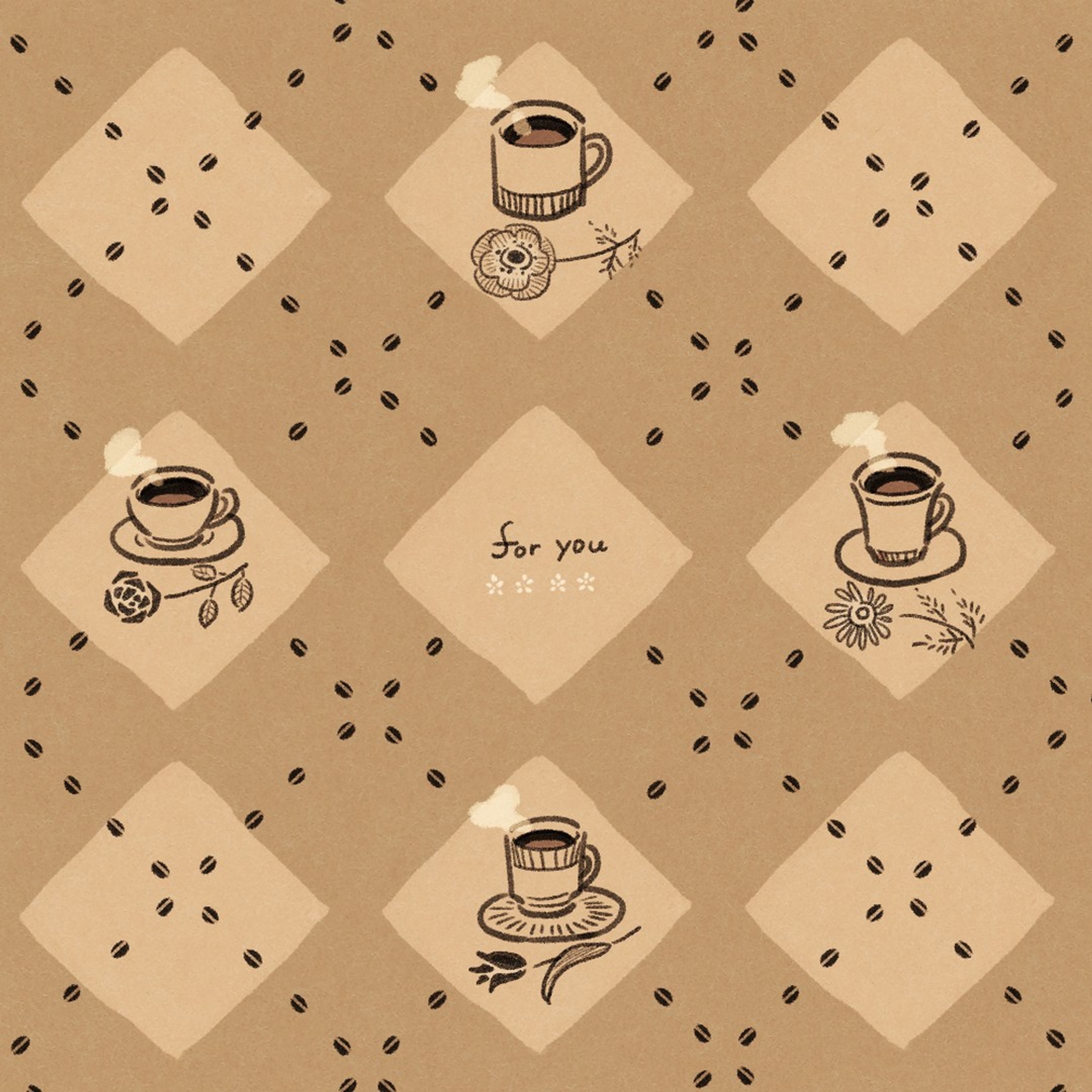 貴方に宛てた
コーヒーと一輪と。

#art_ippi 
#illustration #illustrator #illustagram #イラスト #イラストレーター #イラストグラム　#緑のある生活-1