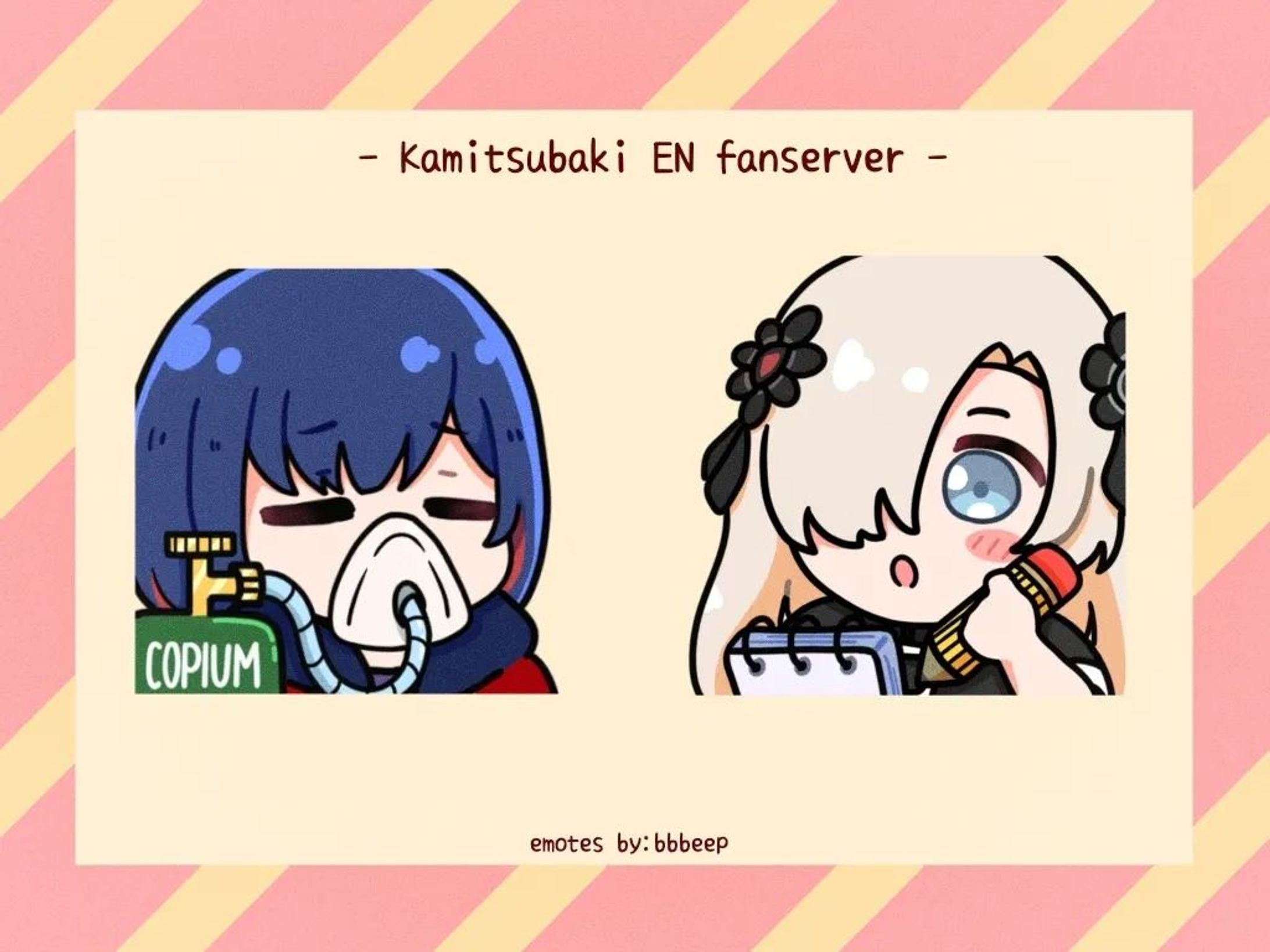 Emotes that I made for Kamitsubaki fanserver! I plan to make all VWP members but I haven't finished choosing which is good for each of them...

it will be available on booth as stickers and acrylic keychains so stay tune!

.
.
.
#art #illustration #digitaldrawing #digitalart #kamitsubaki_studio #ibispaintx #理芽 #ヰ世界情緒 #RIM #isekaijoucho #emotes #fanart #vsinger #virtualyoutuber #artoninstagram #artistsoninstagram-1