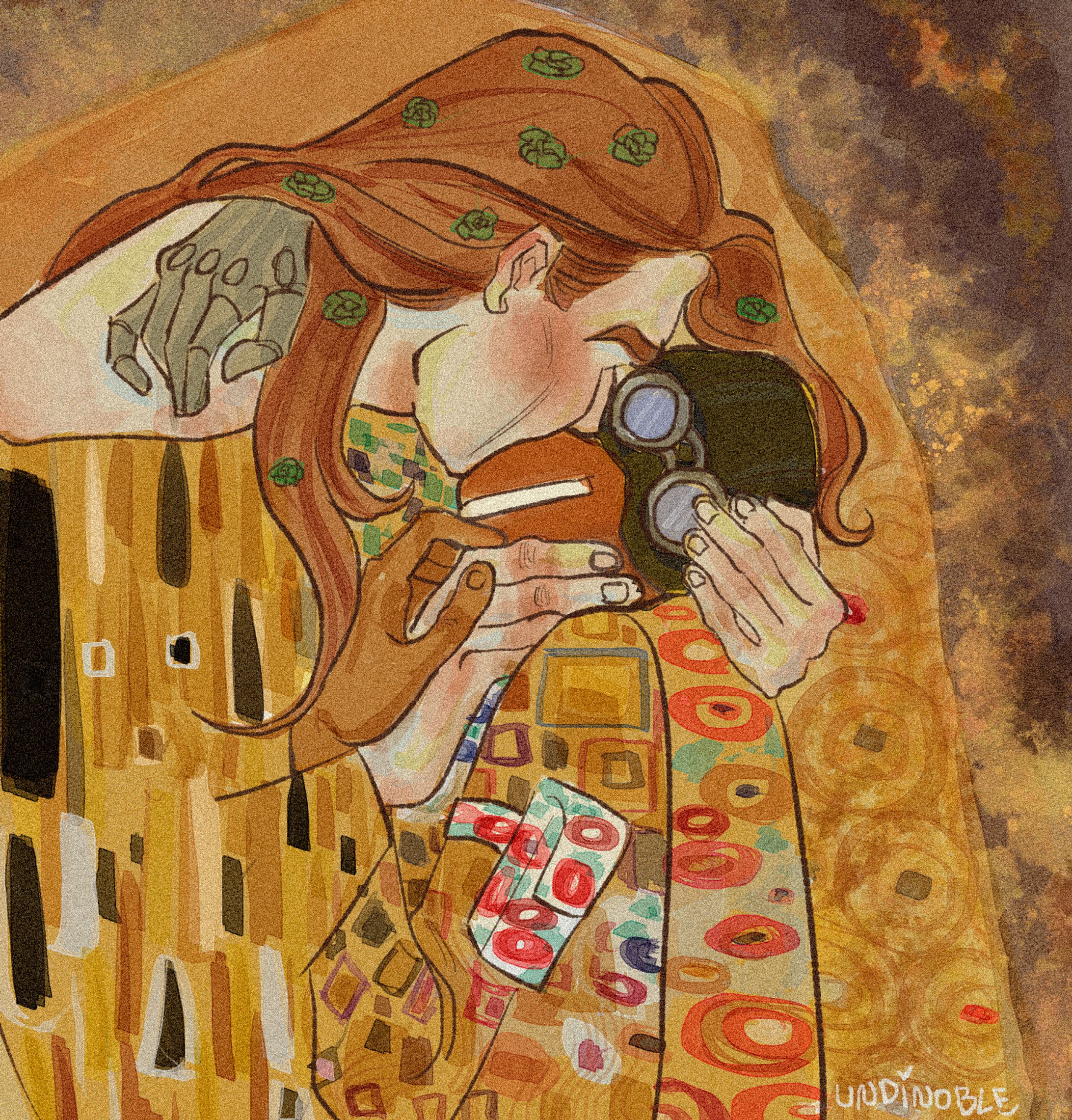 The Kiss - Painting Study-1