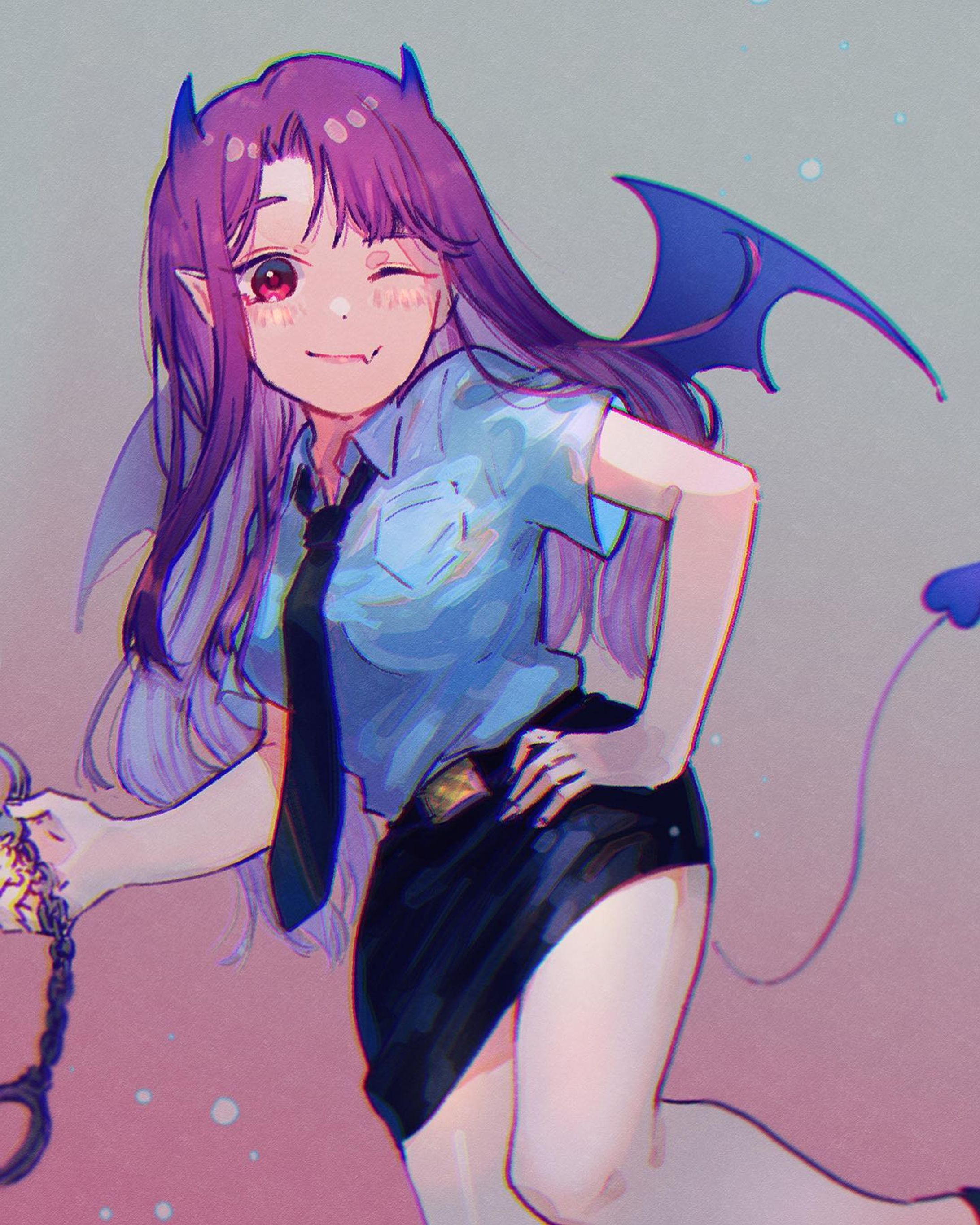 👮‍♀️😉😈
 #絵文字3つもらってキャラデザする 
 
 #イラスト  #イラストレーション  #イラストグラム  #illust  #illustration  #illustagram  #オリジナルイラスト  #originalcharacter  #originalart  #女の子イラスト-1