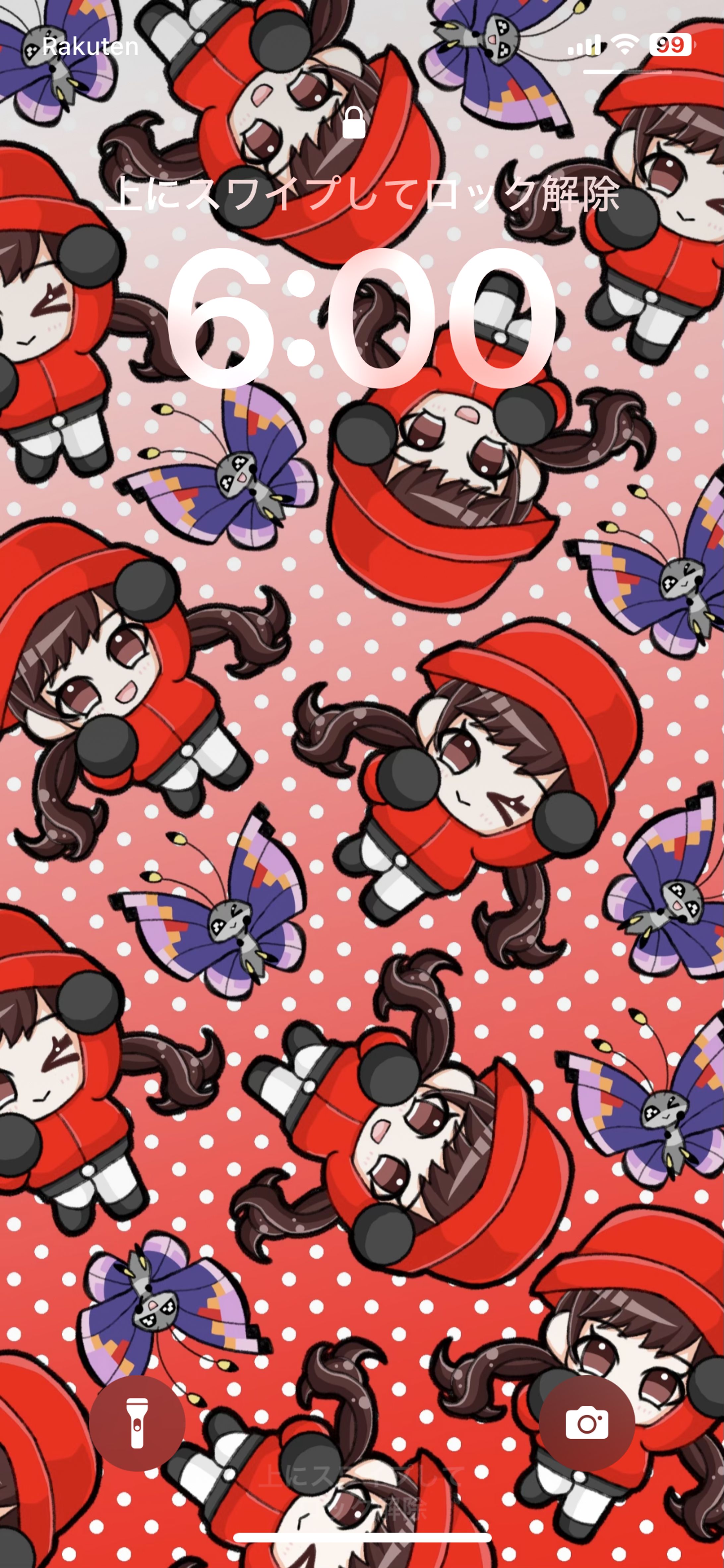 【ご依頼】テーマパークのダンサーのお姉さんのちびキャラスマホ壁紙-1