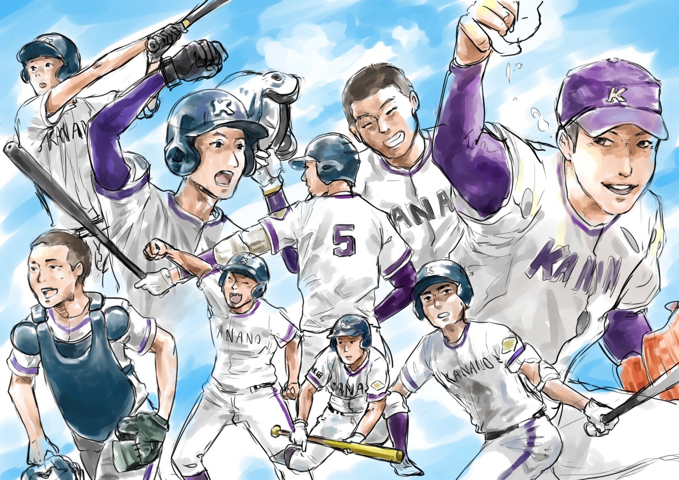 野球少年のイラスト-1
