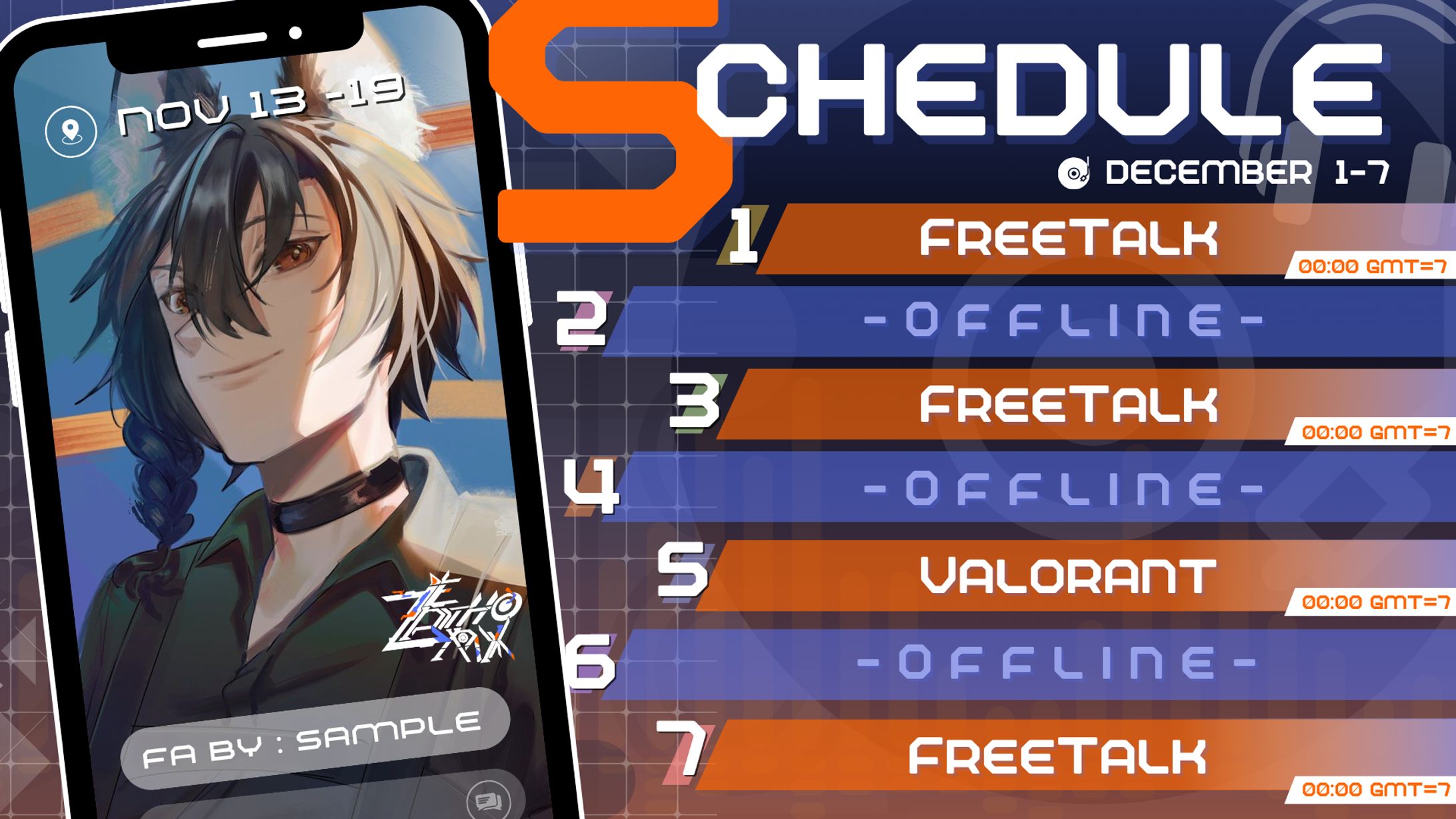 ZepthoriX Stream schedule-1