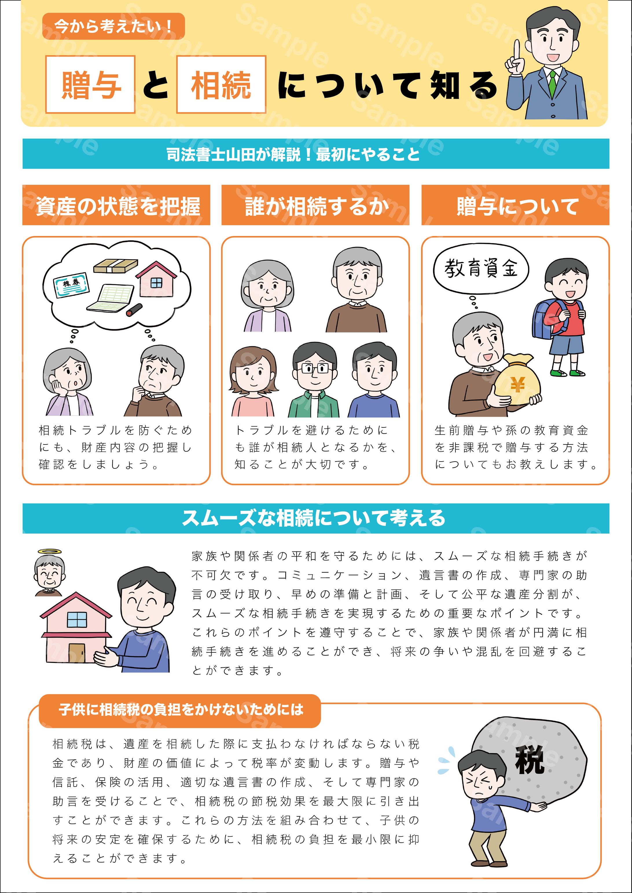 相続関係イラストの作例-1