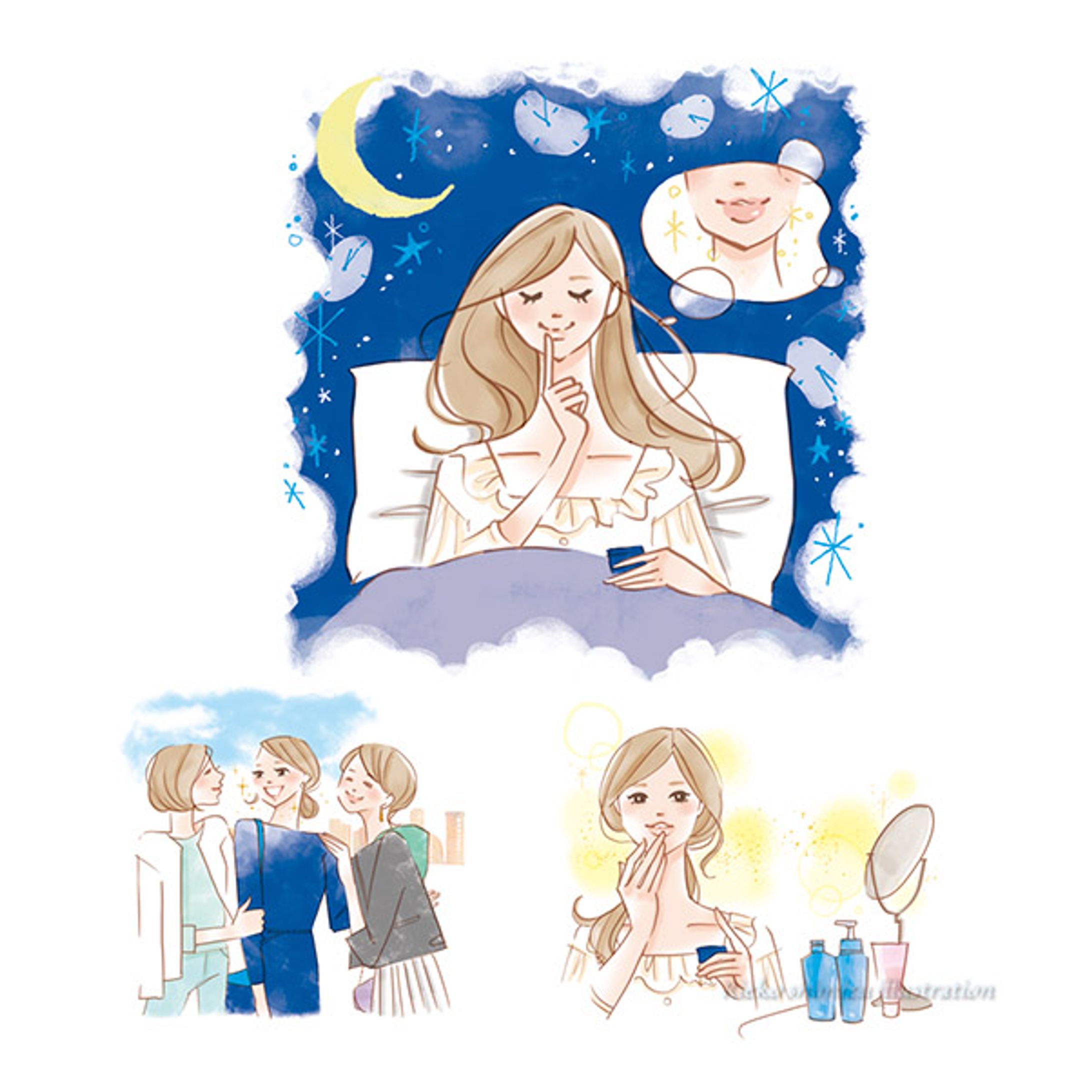 @cosme×キュレル リップバーム/タイアップイラスト-1