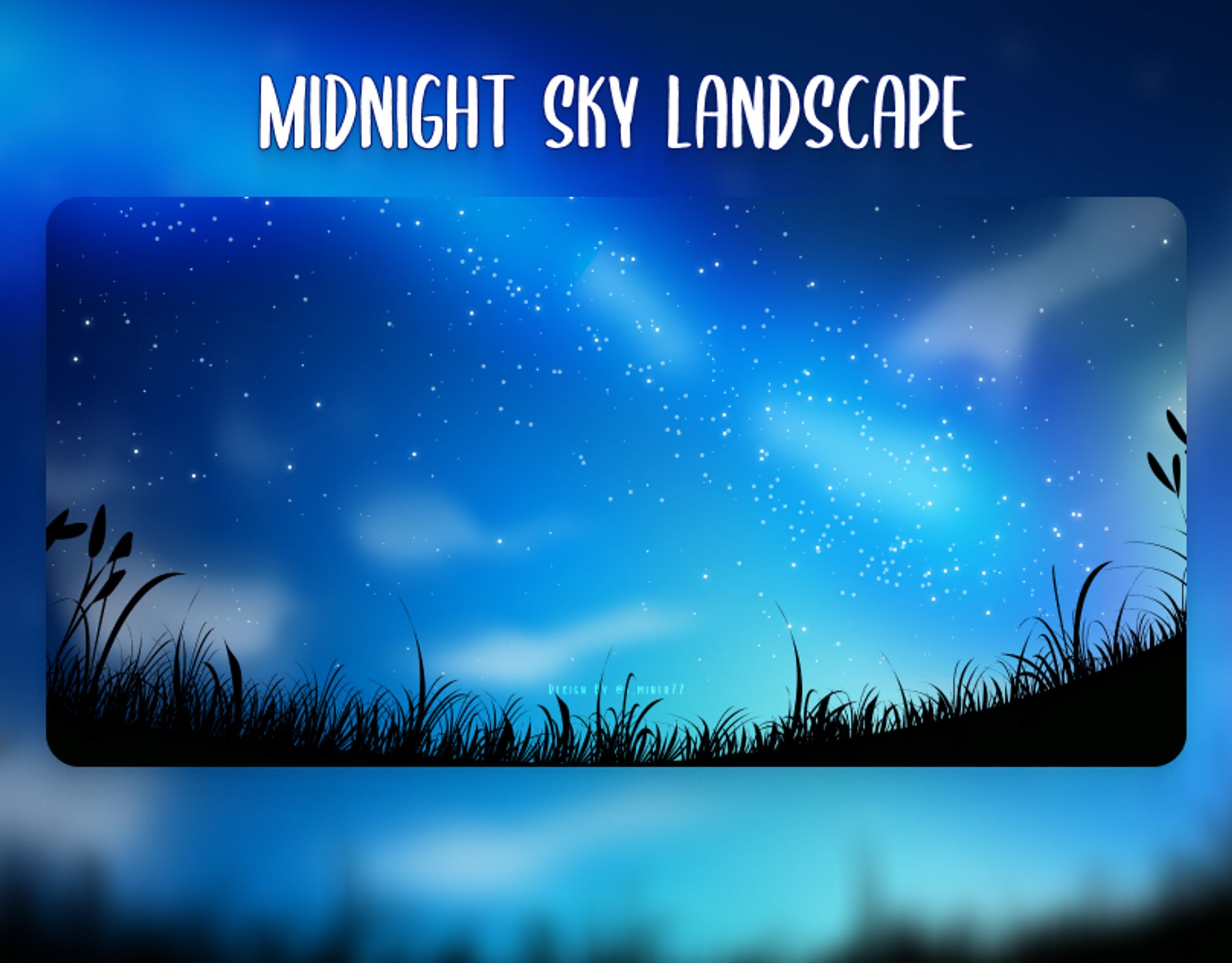 Midnight Sky - Vector Landscape Illustration-1