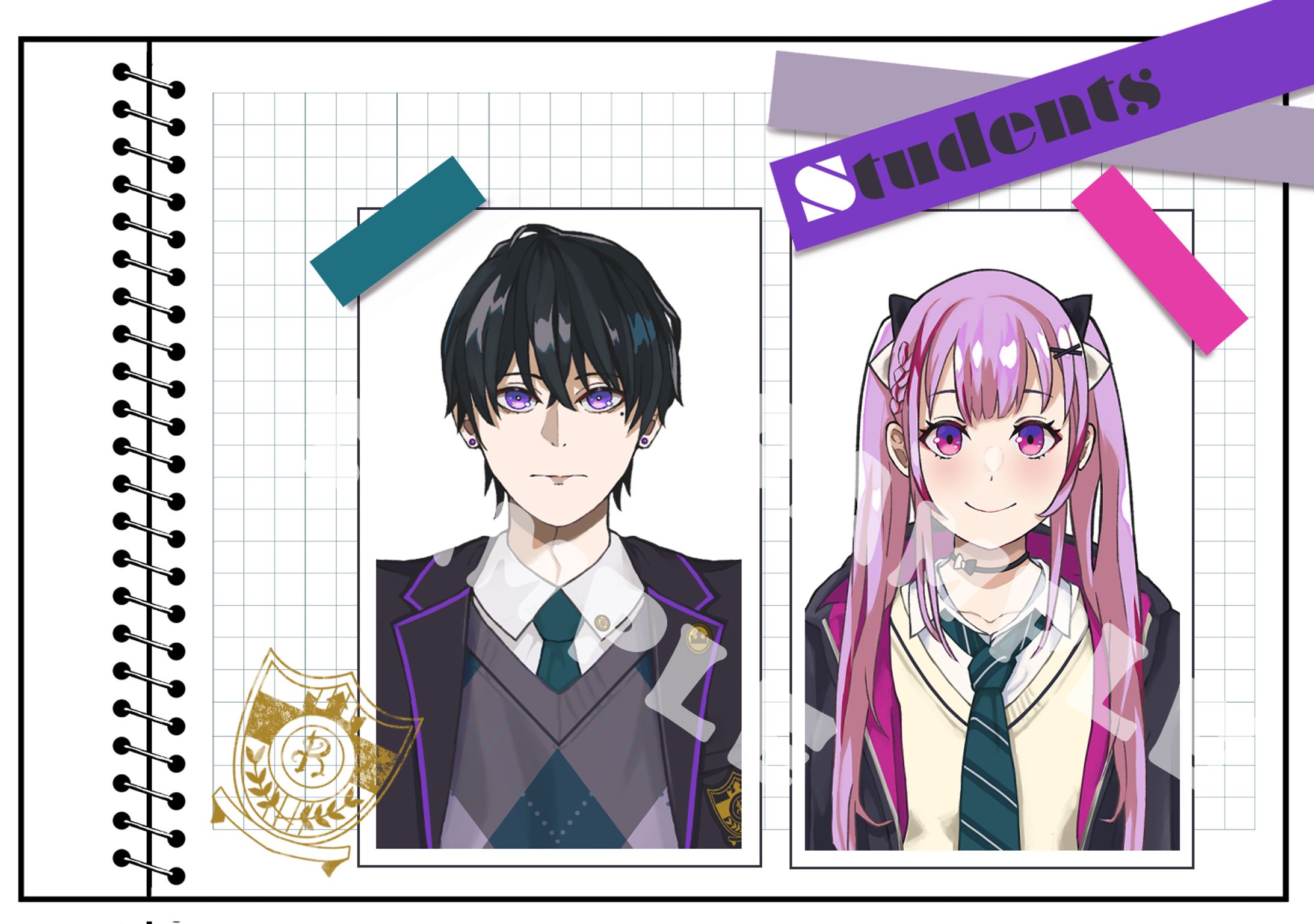 【企業様案件】オリジナルキャラクター　三面図+上面図-1