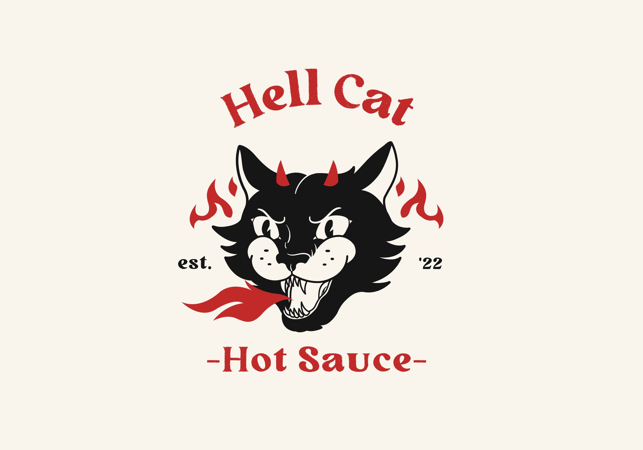 Hell Cat Logo design-1