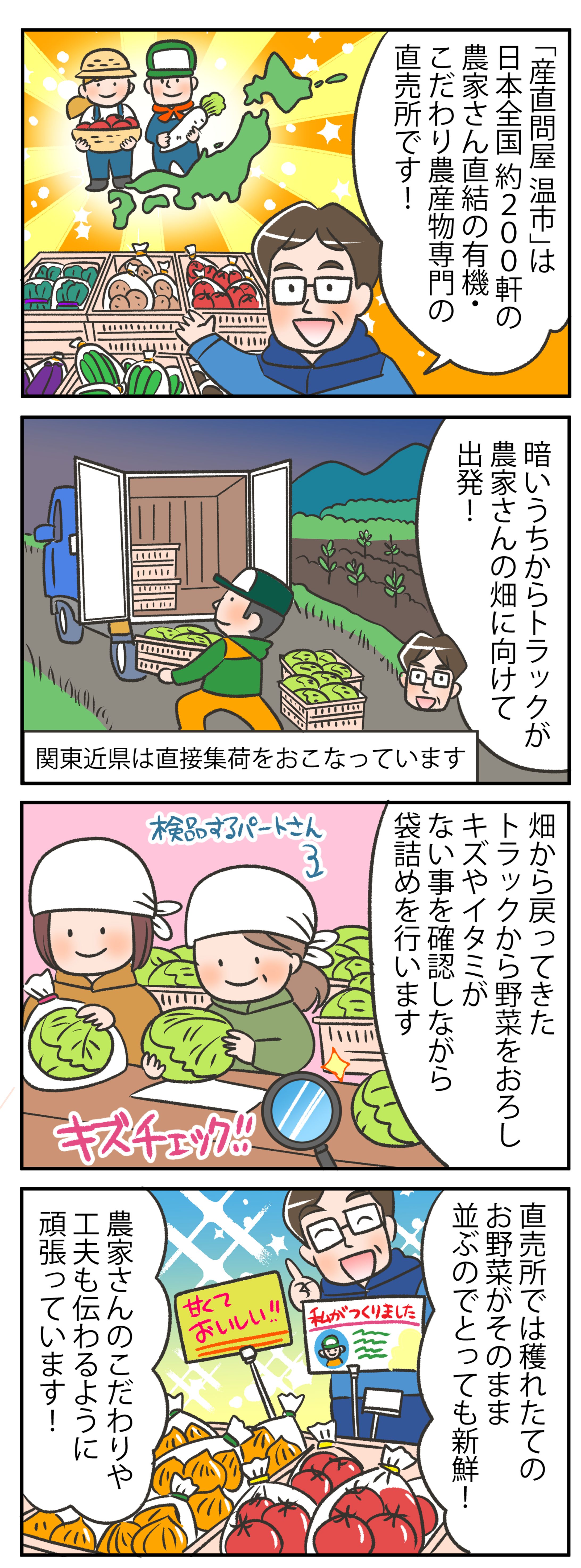 野菜市LINE会員向け広告マンガ（温市（ぬくもりいち）様）-1
