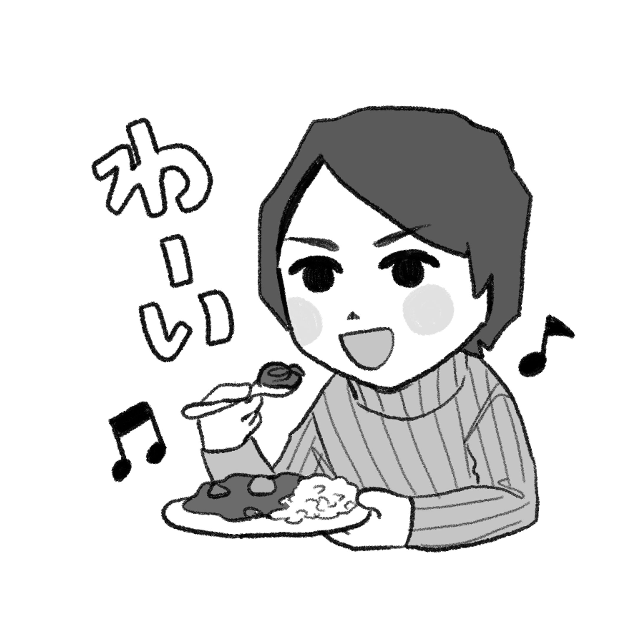 LINEスタンプ(白黒)-1